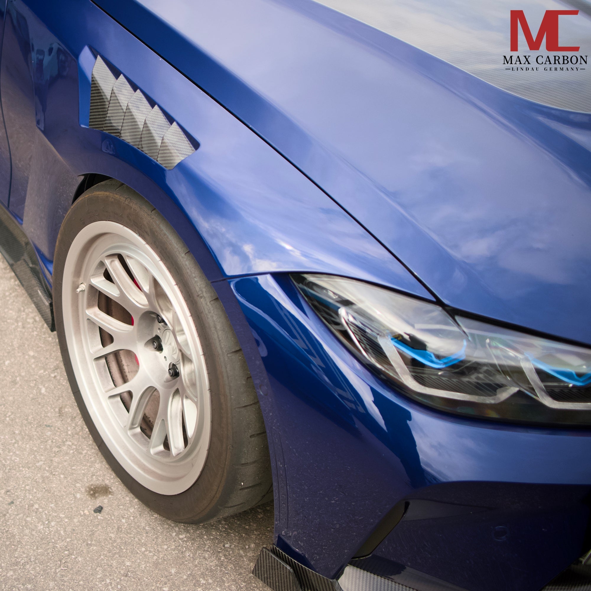 Dry-Carbon Kotflügel mit Radhausbelüftung passend für BMW M3/M4 G80-G83 – Premium mit TÜV