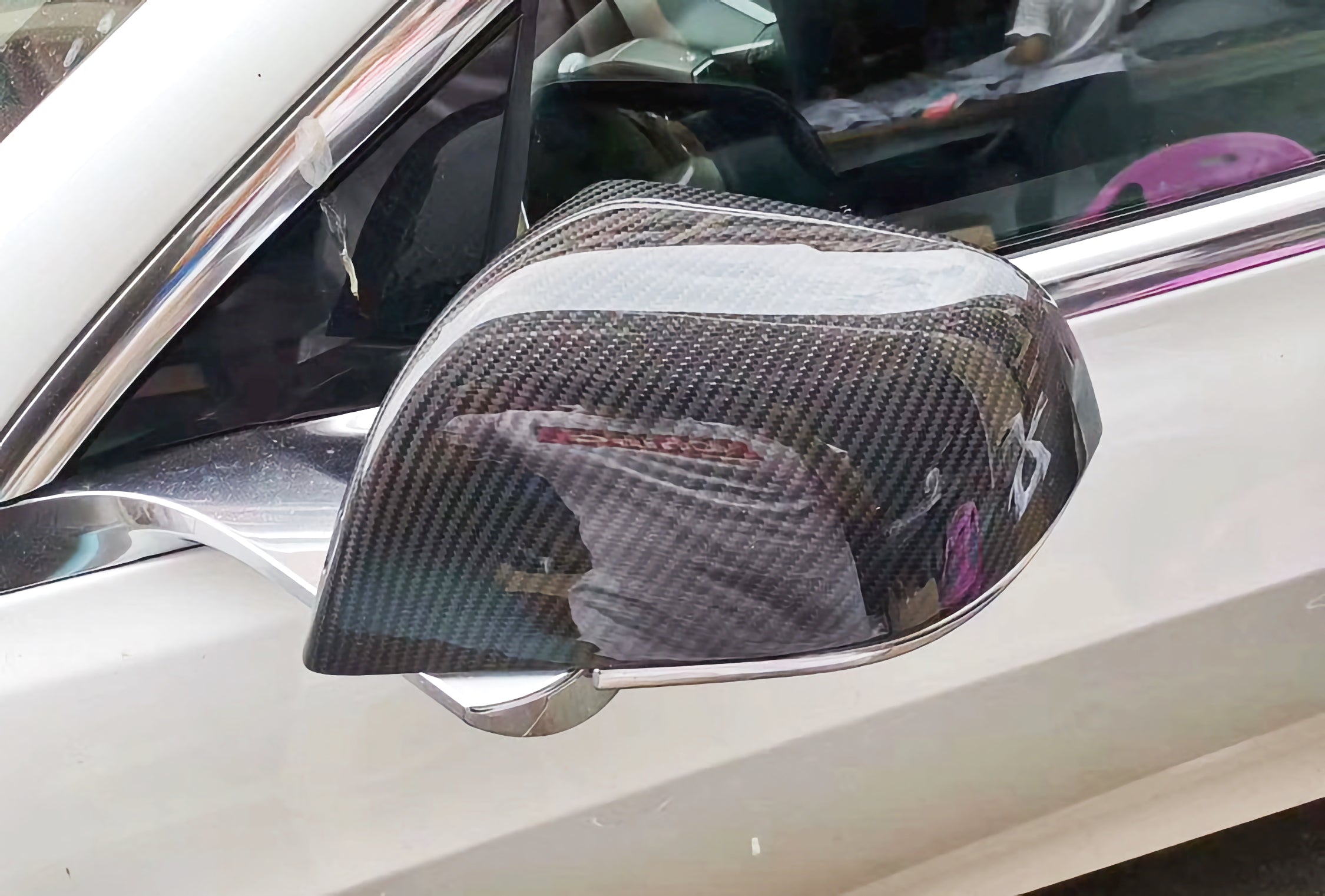 DRY CARBON Performance Aufsatz Spiegelkappen Mirror Cover für Tesla Model 3
