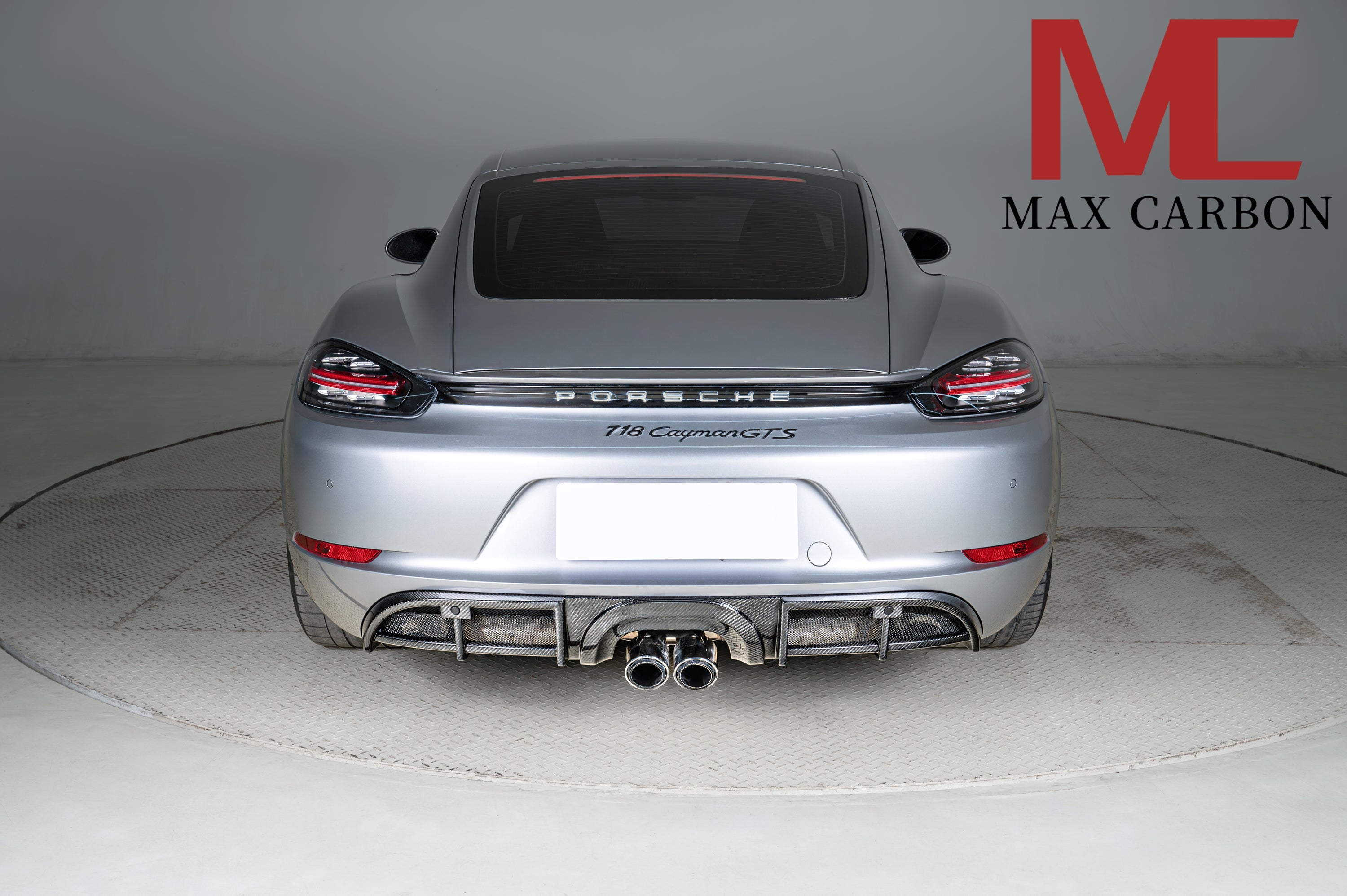 Dry-Carbon Heckdiffusor GTS-Style passend für Porsche Cayman & Boxster 982 – Rennstrecken-Optik