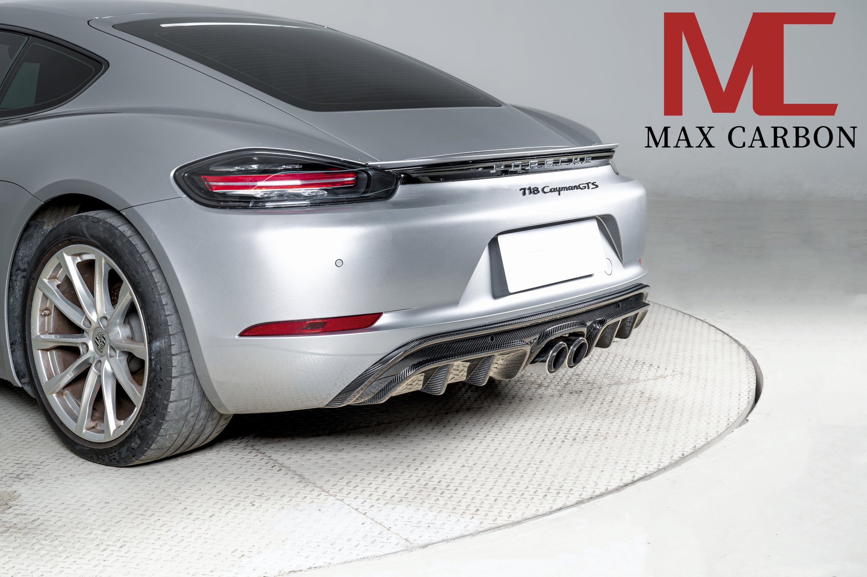 Dry-Carbon Heckdiffusor GTS-Style passend für Porsche Cayman & Boxster 982 – cleane Heck-Optik