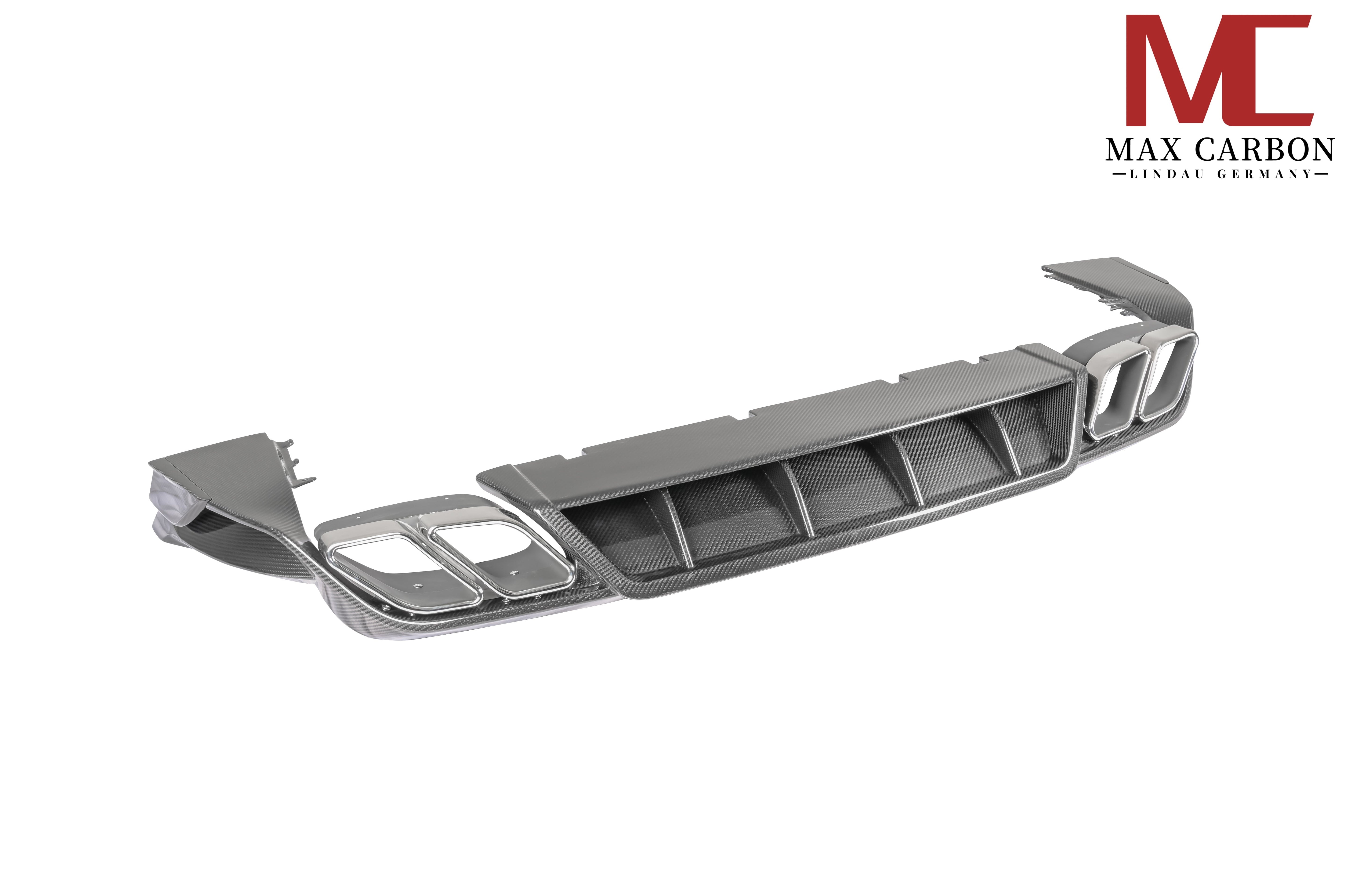 Dry-Carbon Heckdiffusor passend für Porsche Cayenne SUV 9YA & 9YA.2 – Motorsport-Heck, ca. 1,2 kg