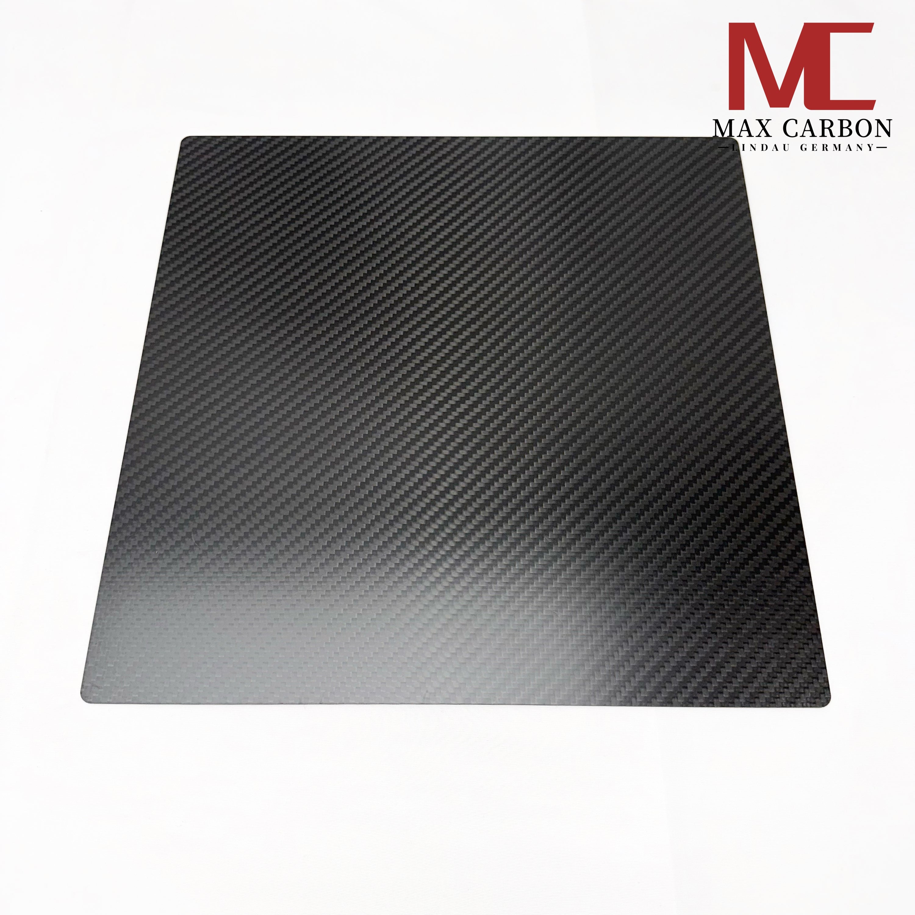 Dry Carbon Platte 1 mm – 30 x 30 cm – Autoklav-Qualität – Sichtcarbon – Für Auto Tuning Modellbau RC Drohne DIY – Glänzend – CFK Carbonplatte mit Gutachten