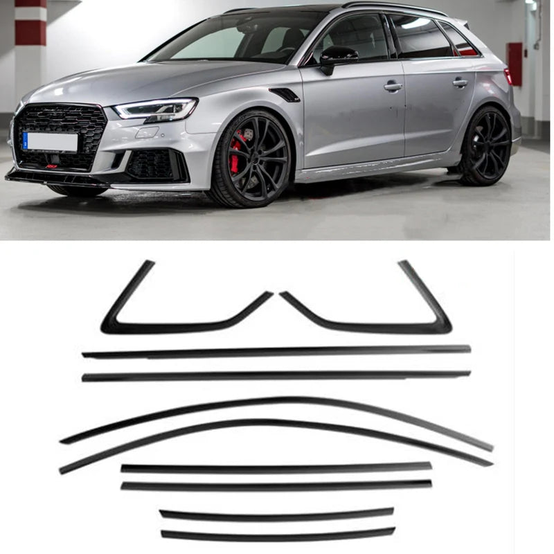 Schwarze Fensterverkleidung passend für Audi 2013-2020 A3 Sportback