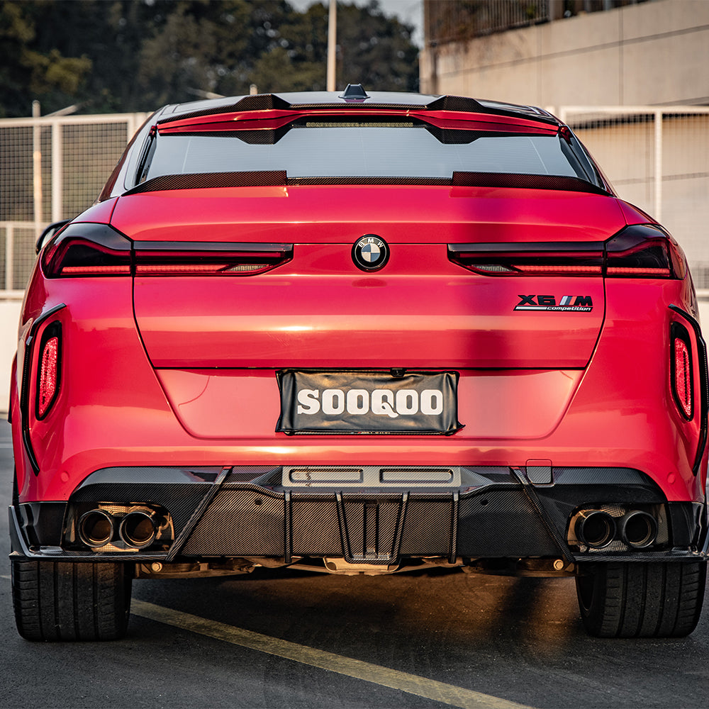 Dry-Carbon Dachkanten-Spoiler SQ-Style passend für BMW X6M F96 & X6 G06 (inkl. LCI) – sportlicher Heck-Abschluss