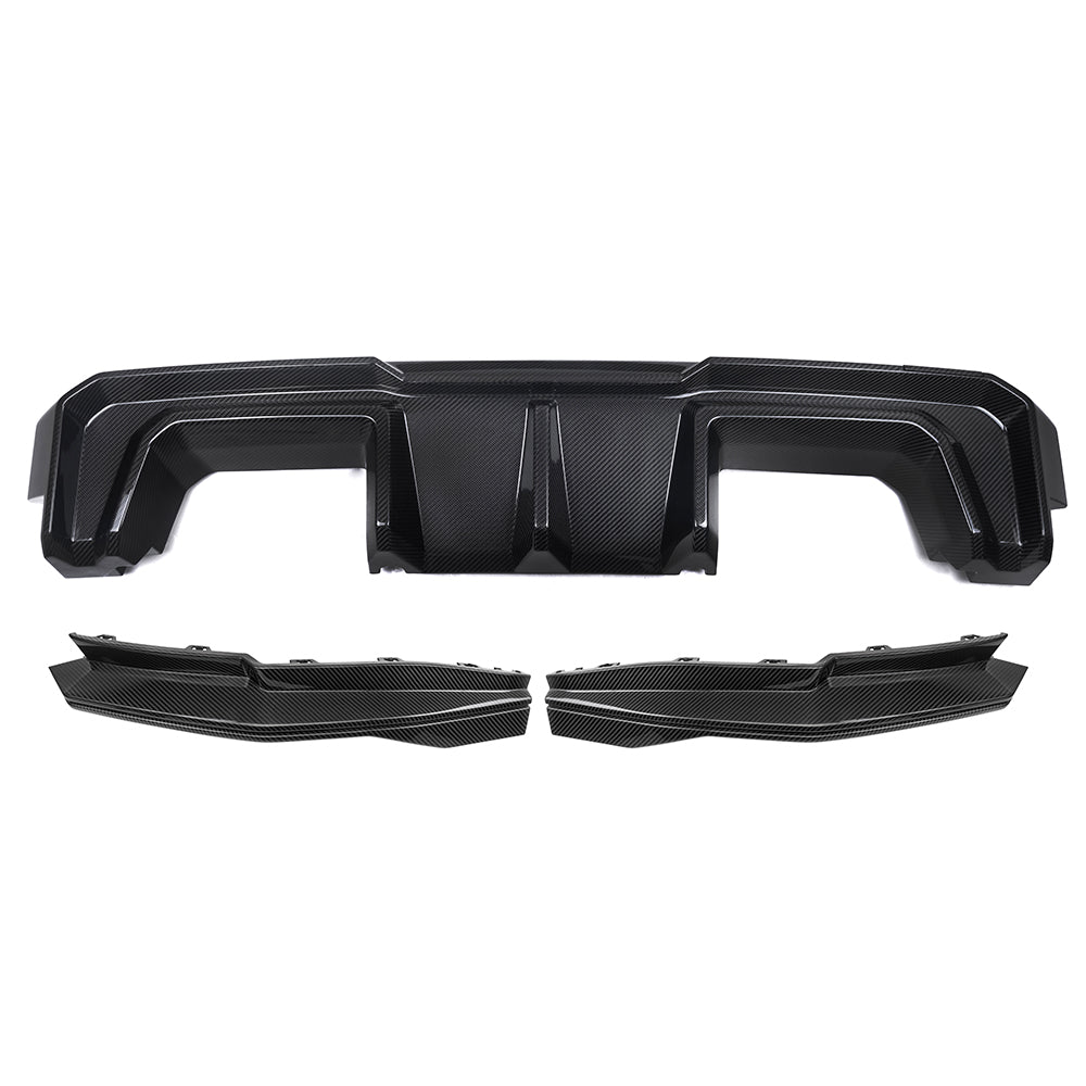 Dry-Carbon Heckdiffusor Heck Winglet SQ-B Style passend für BMW M3 G80 G81 / M4 G82 G83 inkl. LCI – Aggressive Heck-Performance