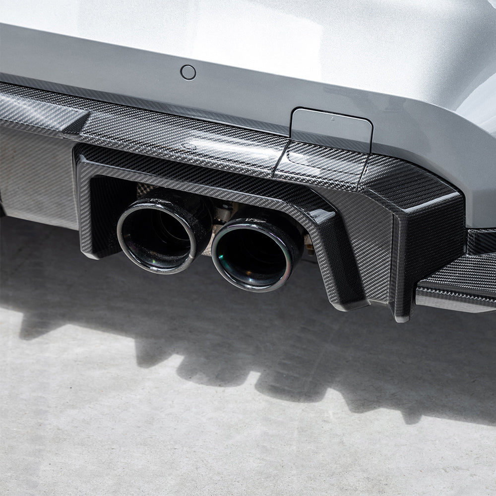 Dry-Carbon Heckdiffusor Heck Winglet SQ-B Style passend für BMW M3 G80 G81 / M4 G82 G83 inkl. LCI – Aggressive Heck-Performance