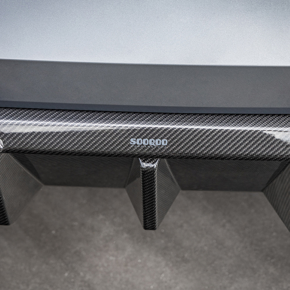 Dry-Carbon Heckdiffusor Heck Winglet SQ-B Style passend für BMW M3 G80 G81 / M4 G82 G83 inkl. LCI – Aggressive Heck-Performance