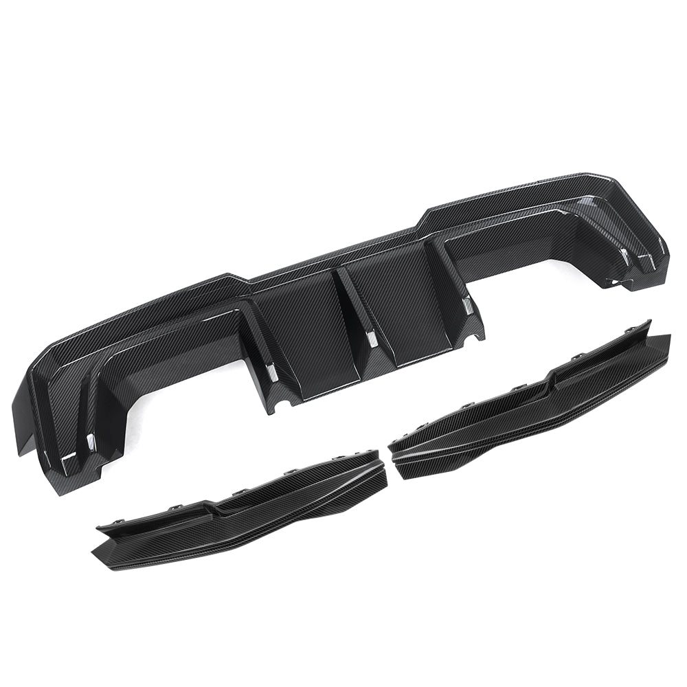 Dry-Carbon Heckdiffusor Heck Winglet SQ-B Style passend für BMW M3 G80 G81 / M4 G82 G83 inkl. LCI – Aggressive Heck-Performance