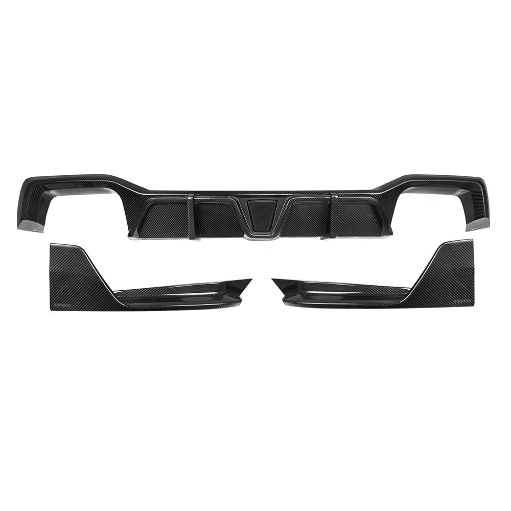Carbon Heckdiffusor im SQ-Style passend für BMW X4 G02 inkl. LCI, Echtcarbon - Getsdowned