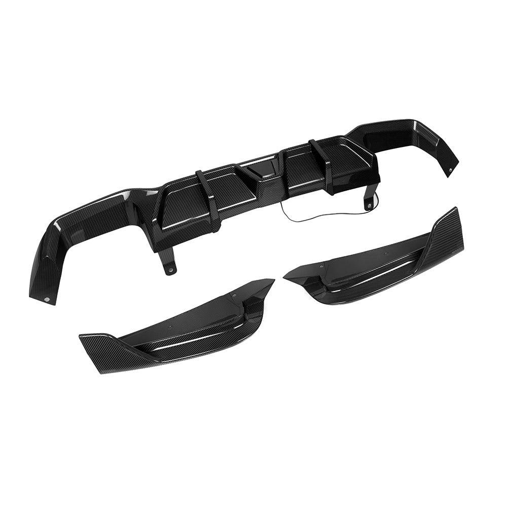 Carbon Heckdiffusor im SQ-Style passend für BMW X4 G02 inkl. LCI, Echtcarbon - Getsdowned
