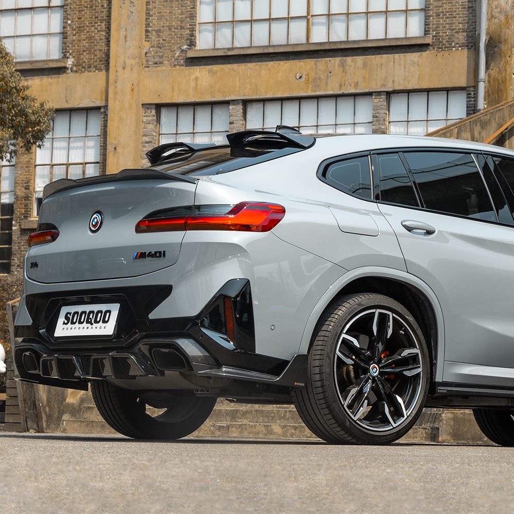 Carbon Heckdiffusor im SQ-Style passend für BMW X4 G02 inkl. LCI, Echtcarbon - Getsdowned
