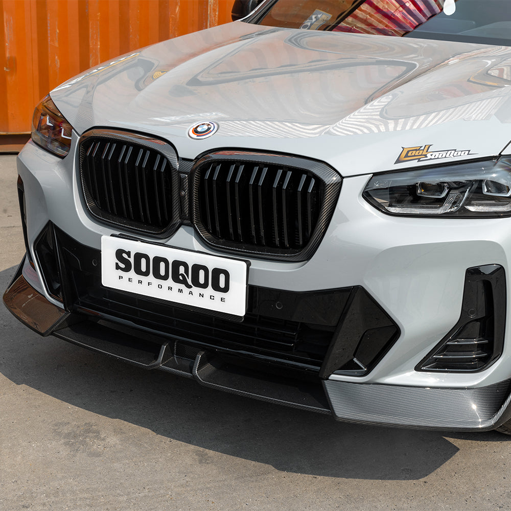 Carbon Frontlippe im SQ-B-Style passend für BMW X3 G01 LCI und X4 G02 LCI, Echtcarbon - Getsdowned