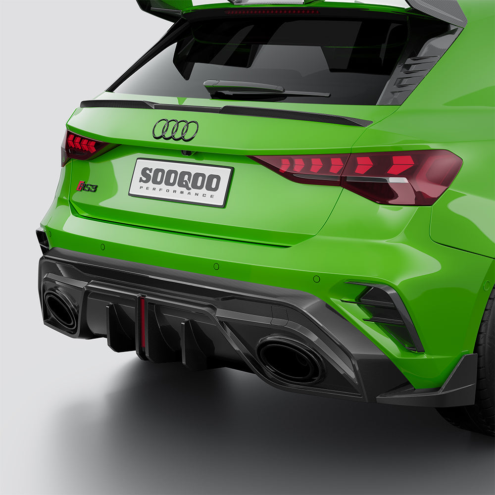Carbon Heckdiffusor für Audi RS3 8Y Facelift – Downforce & Raw Aggression