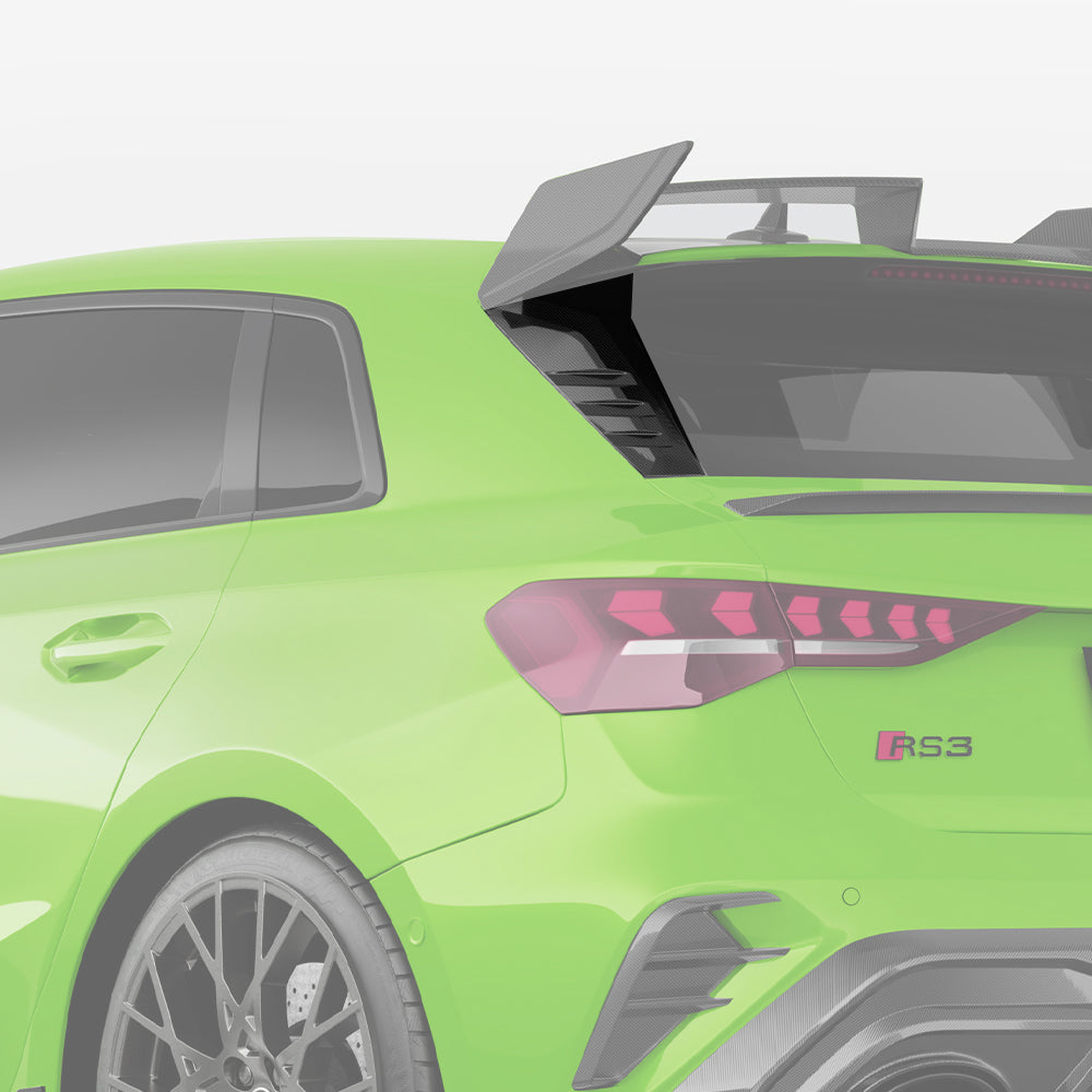 Carbon Heckscheiben-Finnen passend für Audi RS3 8Y (Facelift) – AERO Look
