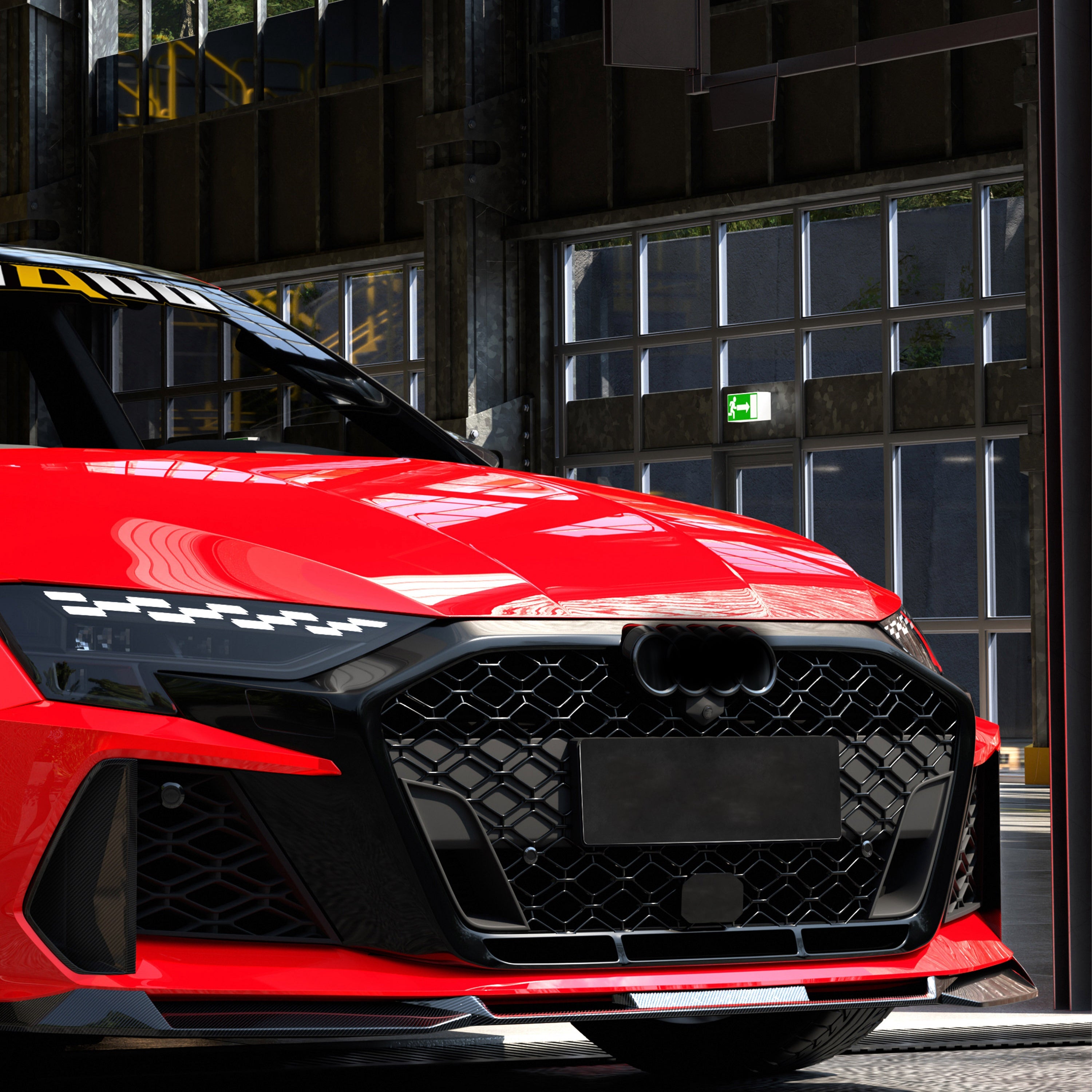 Dry-Carbon Frontlippe SQ-V2 passend für Audi RS3 8Y Facelift – Maximale Aggression