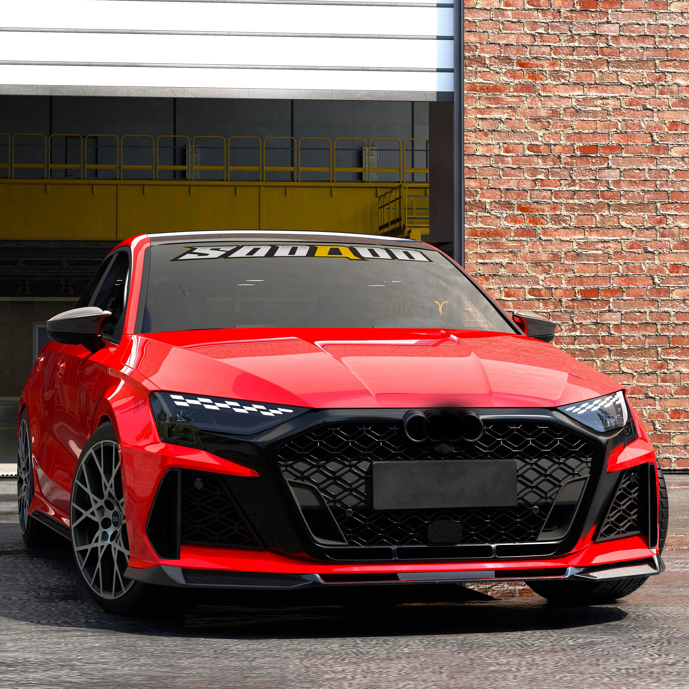 Dry-Carbon Frontlippe SQ-V2 passend für Audi RS3 8Y Facelift – Maximale Aggression