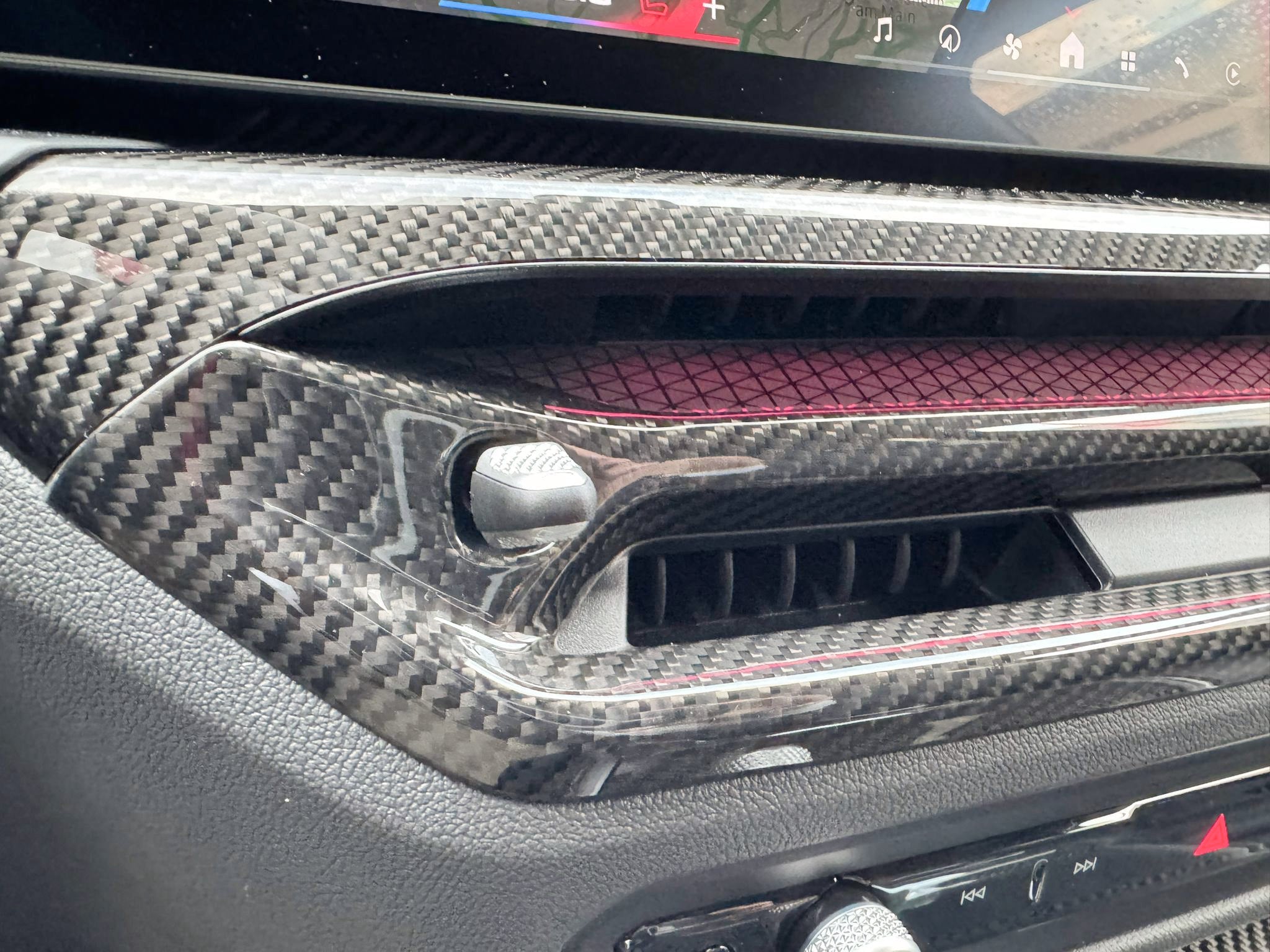 Dry Carbon Klimaanlagen-Blenden für BMW M2 G87 / M3 G80 G81 / M4 G82 G83 mit Curved Display (ID8.5)
