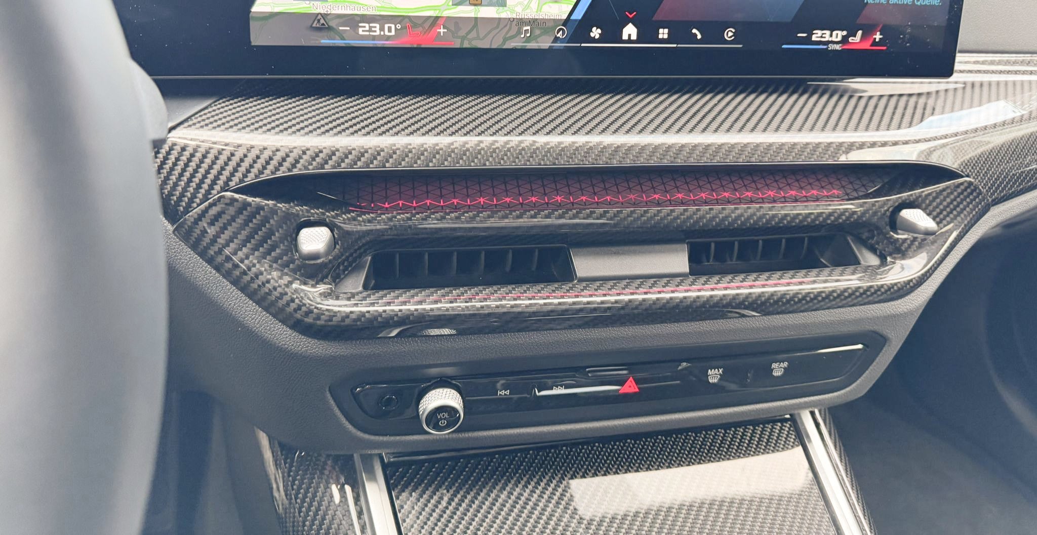 Dry Carbon Klimaanlagen-Blenden für BMW M2 G87 / M3 G80 G81 / M4 G82 G83 mit Curved Display (ID8.5)