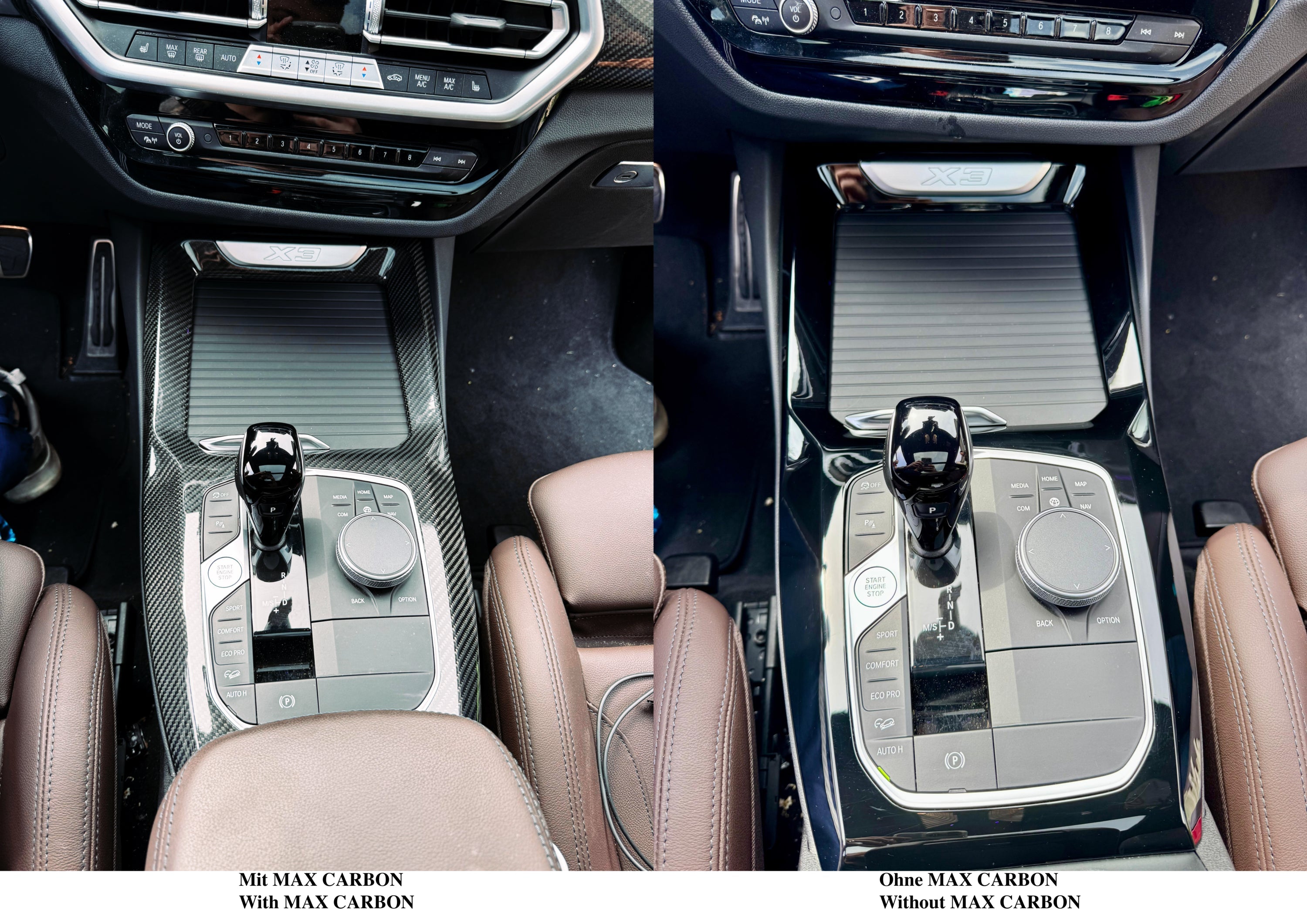 Dry Carbon Mittelkonsolen Blende für BMW X3M F97 / X4M F98 / X3 G01 / X4 G02