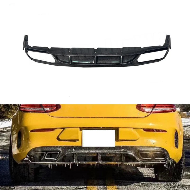 Carbon Fiber Heckdiffusor passend für Benz C63 AMG