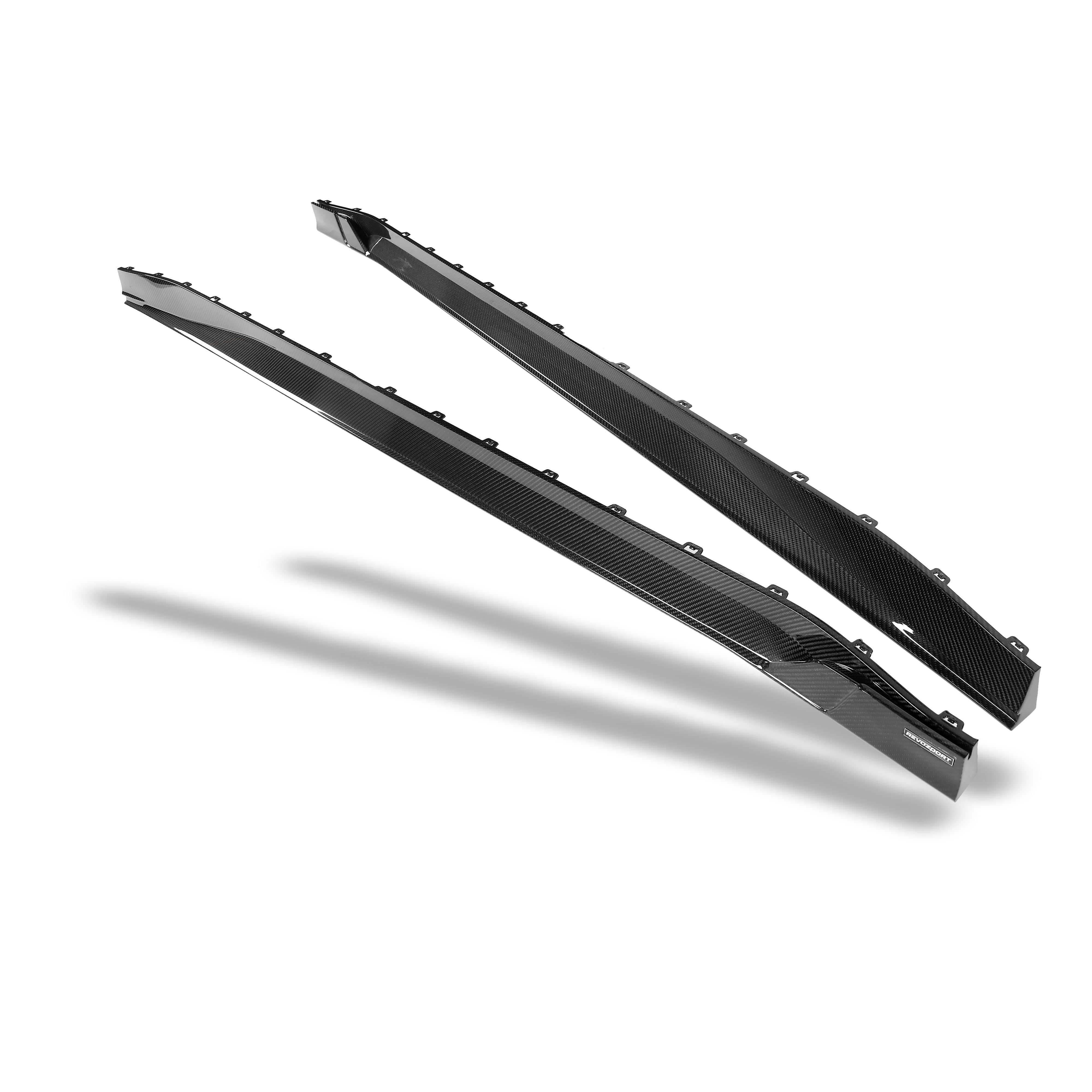 Dry-Carbon Seitenschweller passend für BMW M3 G80-G81 – breite aggressive Seitenlinie