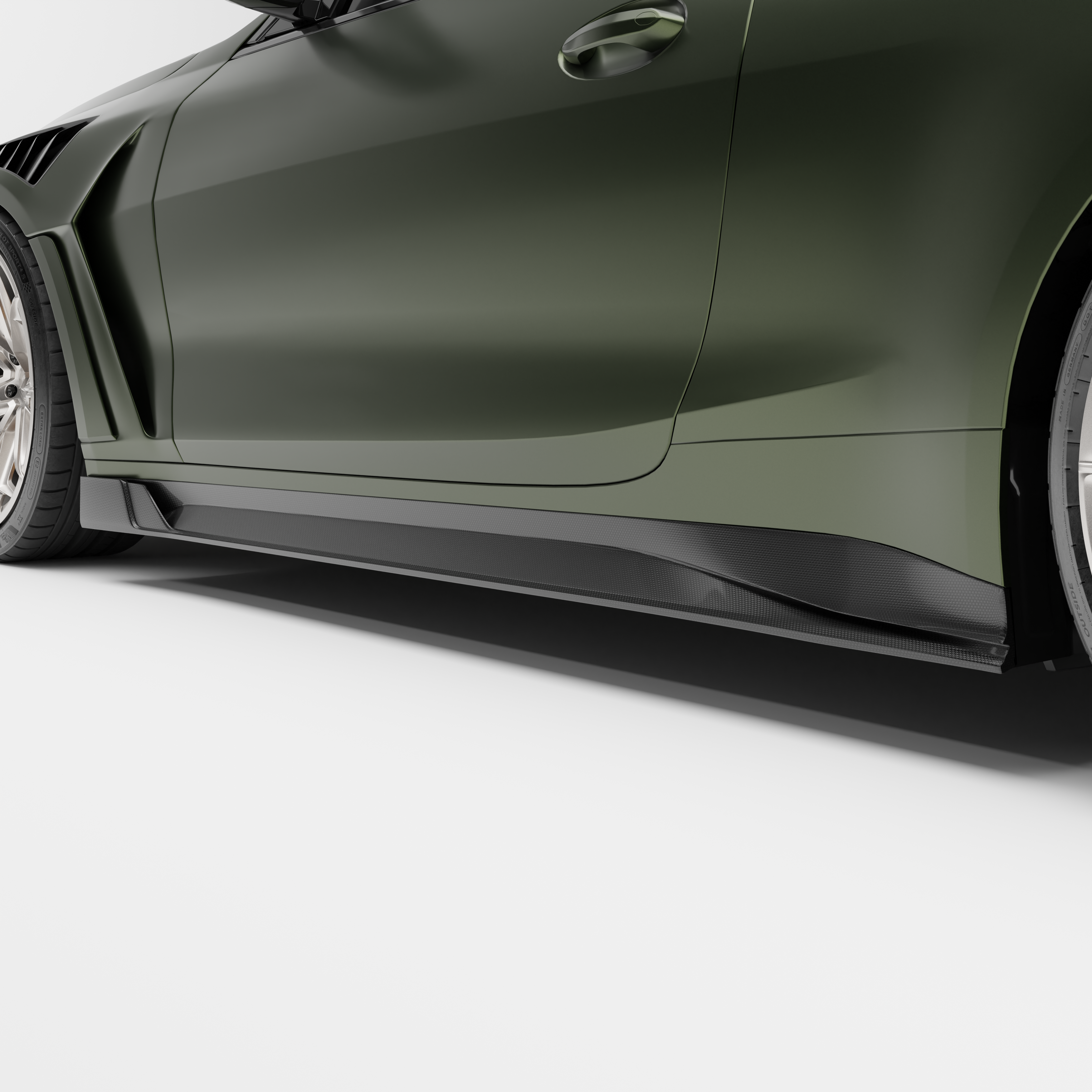 Dry-Carbon Seitenschweller passend für BMW M4 G82-G83 – breite aggressive Seitenlinie