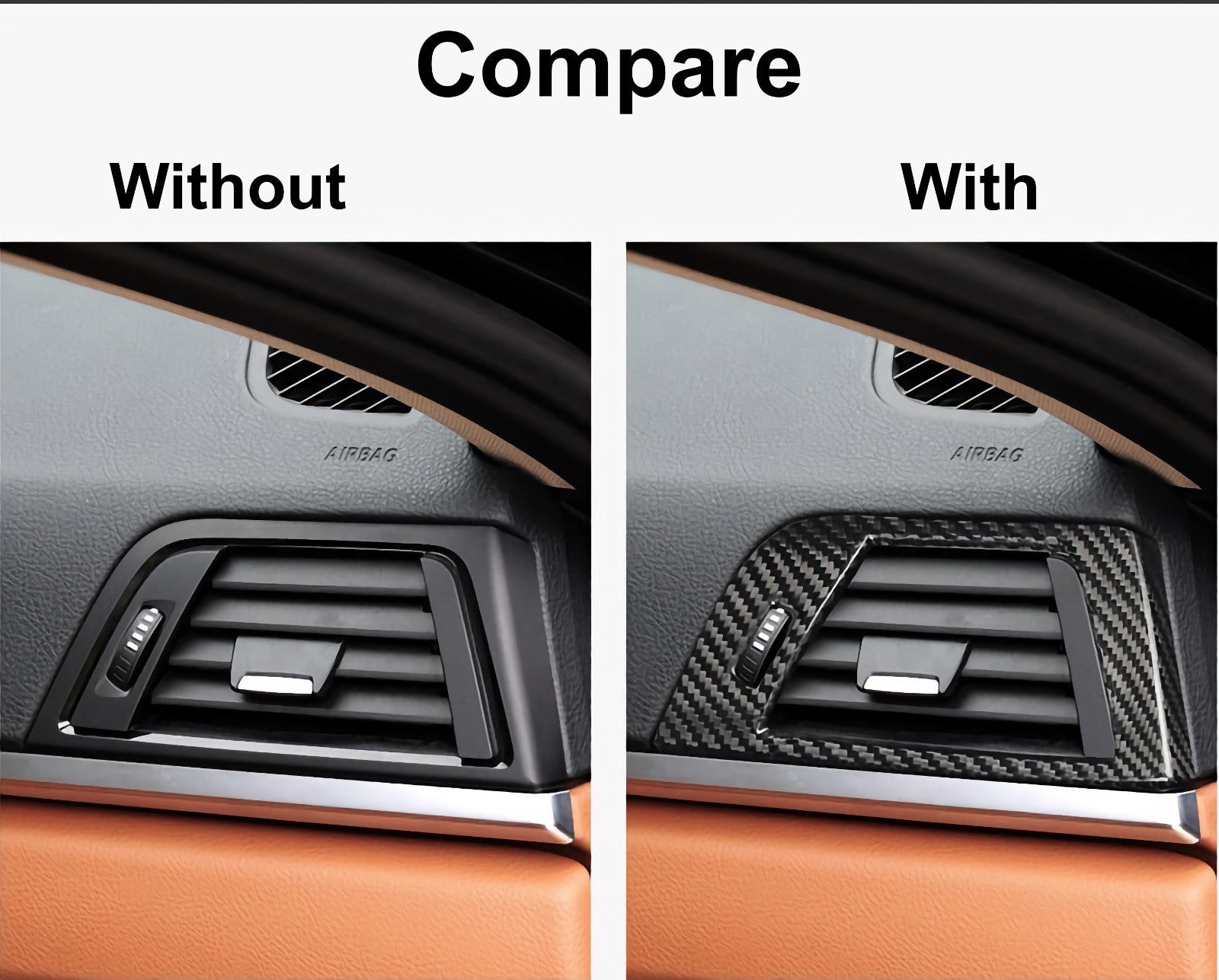 Dry Carbon Lüfterauslass Blenden passend für BMW F30 F31 F32 F33 F36 F80 F82 F83 - Getsdowned