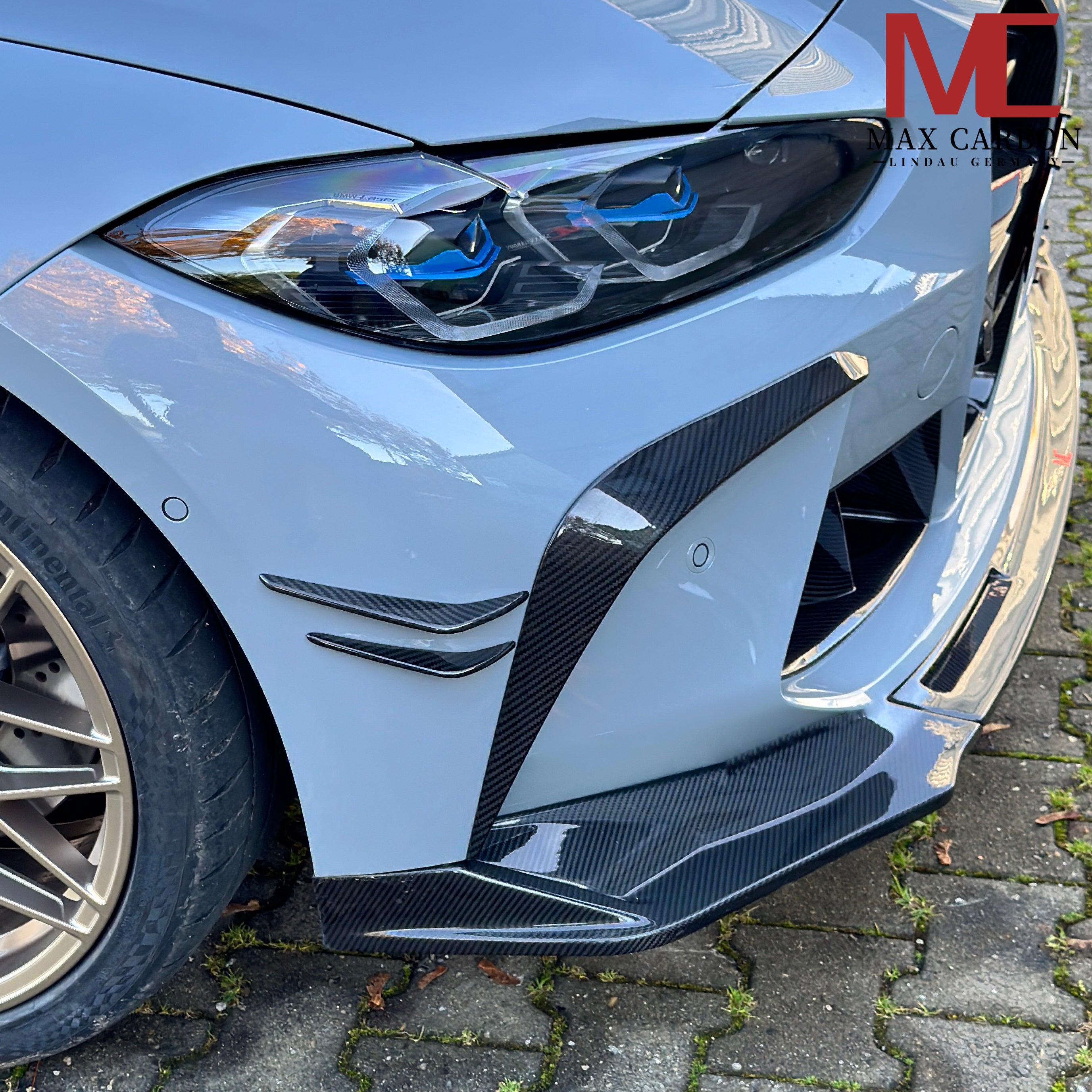 Dry Carbon Frontansatz Front AERO FLICK L Form für BMW M3 G80 G81 / M4 G82 G83 - Getsdowned