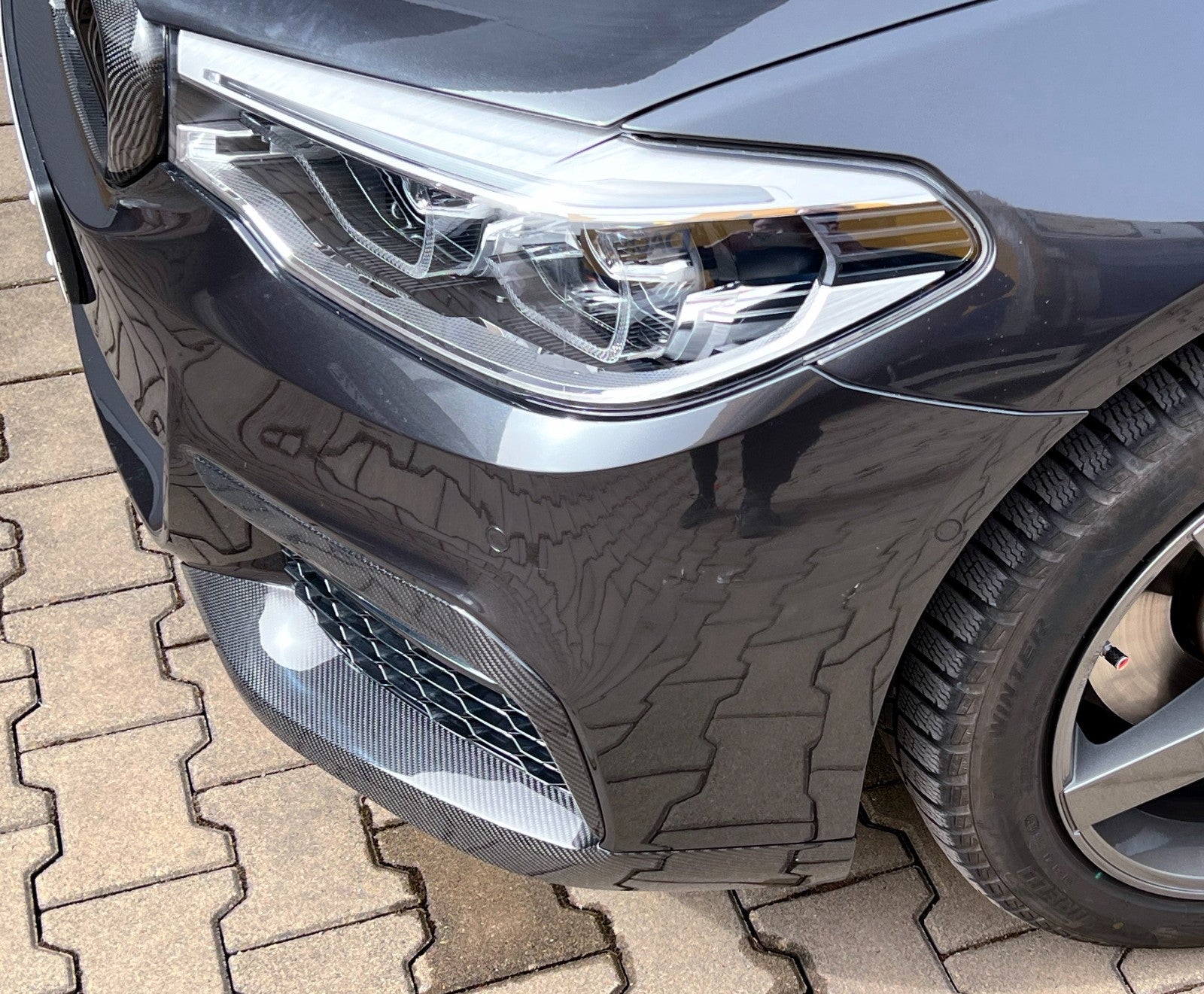 Dry CARBON Front Flaps Frontlippe passend für BMW G30 G31 mit M Paket vor LCI - Getsdowned
