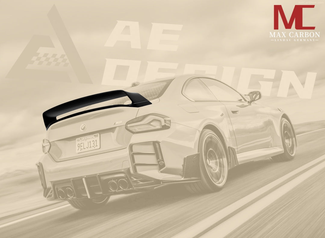 Dry Carbon Design Heckflügel Heckspoiler Ersatz passend für BMW M2 G87 inkl. LCI und CS M240i G42 - Getsdowned