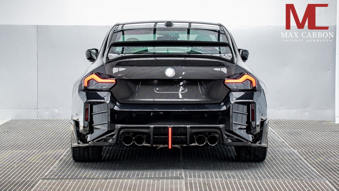Dry Carbon Design Heckflügel Heckspoiler Ersatz passend für BMW M2 G87 inkl. LCI und CS M240i G42 - Getsdowned