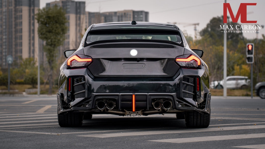 Dry Carbon Design Heckflügel Heckspoiler Ersatz passend für BMW M2 G87 inkl. LCI und CS M240i G42 - Getsdowned