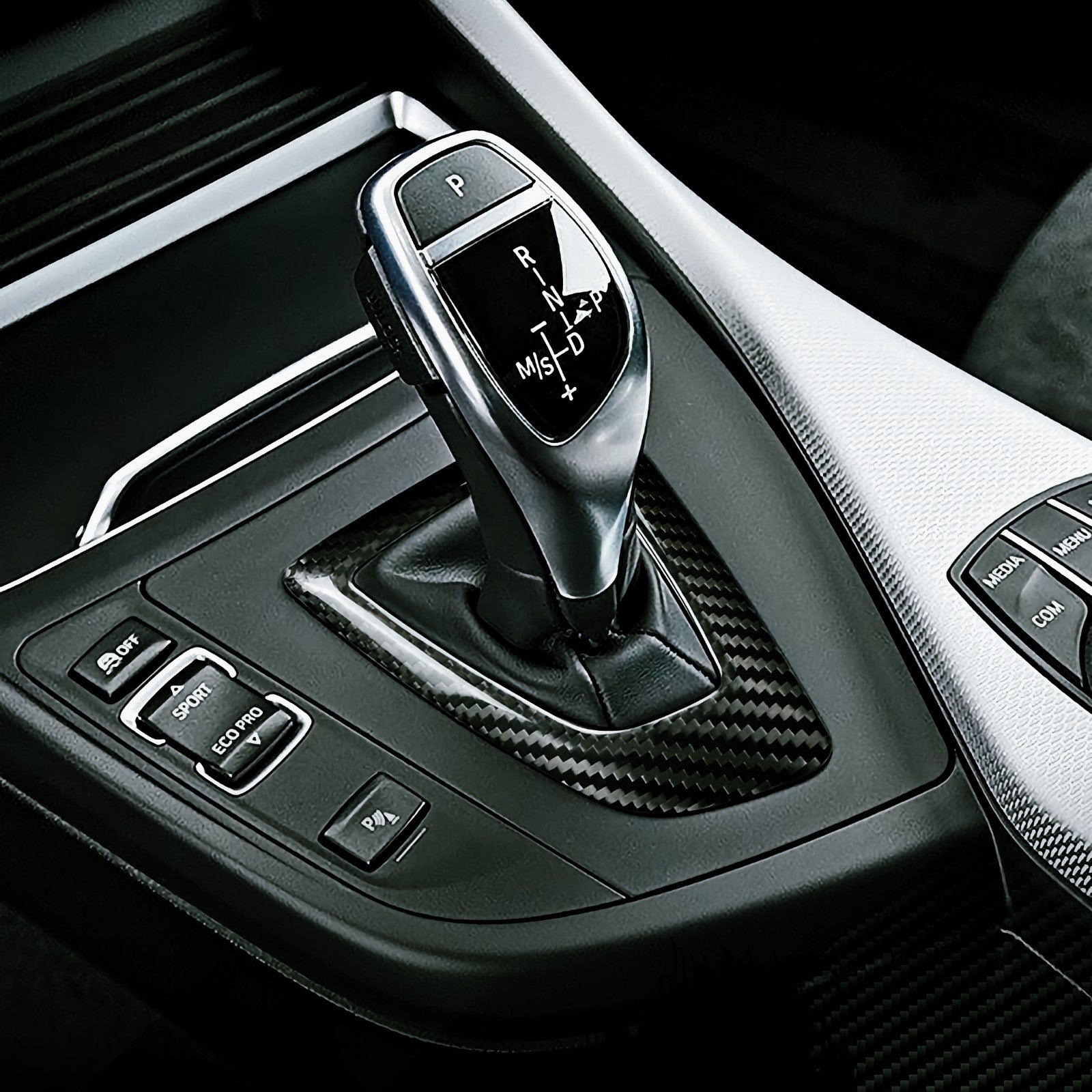 Dry CARBON Performance Schaltknauf Mittelkonsole Trim Center passend für BMW 1er 2er 3er 4er X1 - Getsdowned