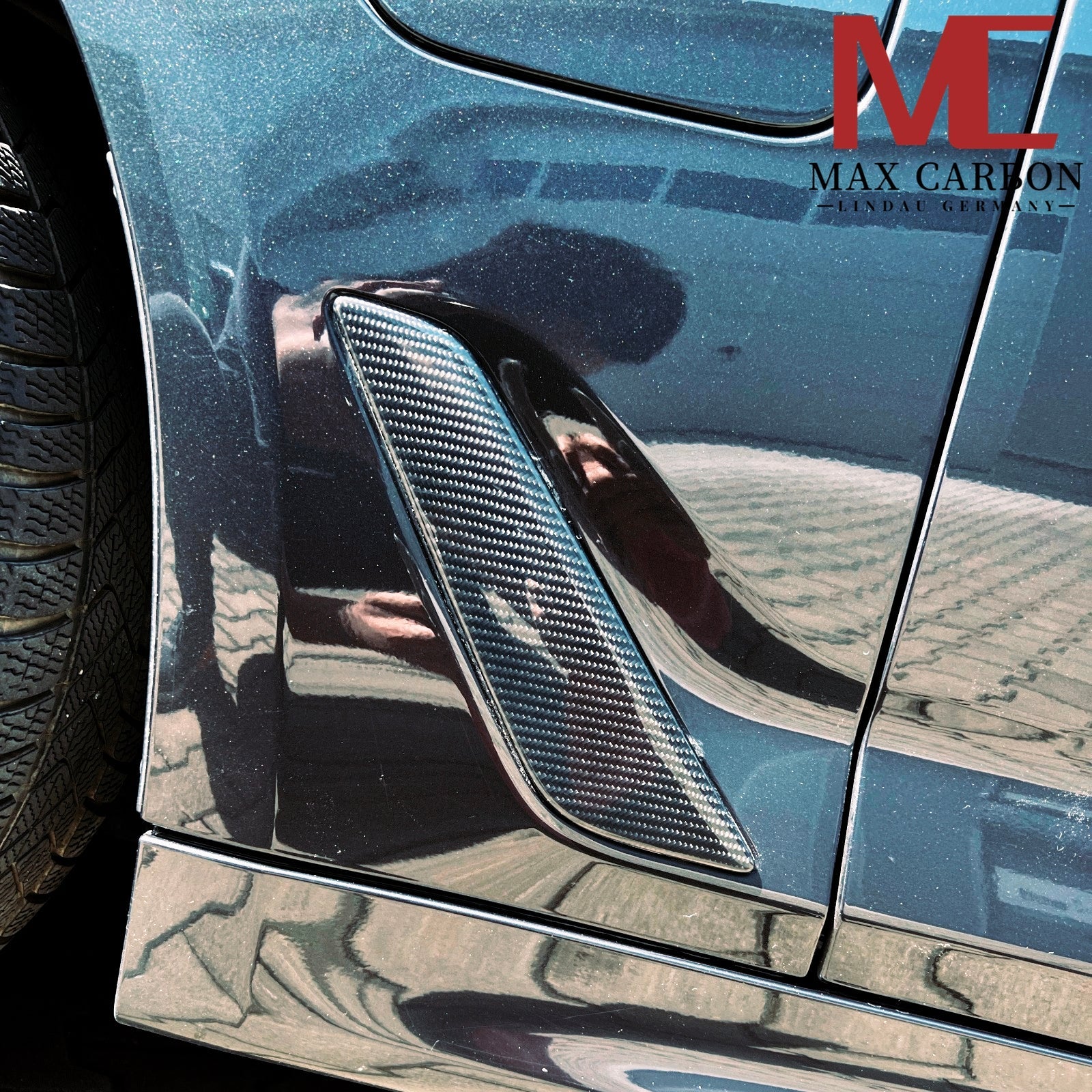 Dry Carbon Kotflügel Flaps passend für BMW 5er G30 G31 + LCI - Getsdowned