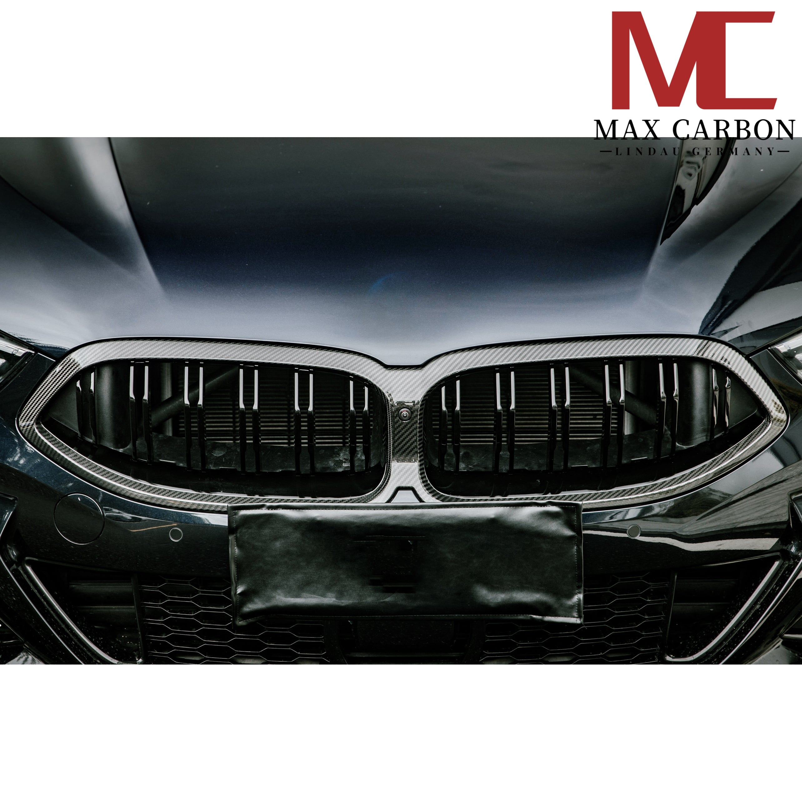 Dry Carbon Kühlergrill Nieren für BMW 8er G14 G15 G16 LCI, Max Carbon, stabile und stilvolle Auto-Frontverkleidung