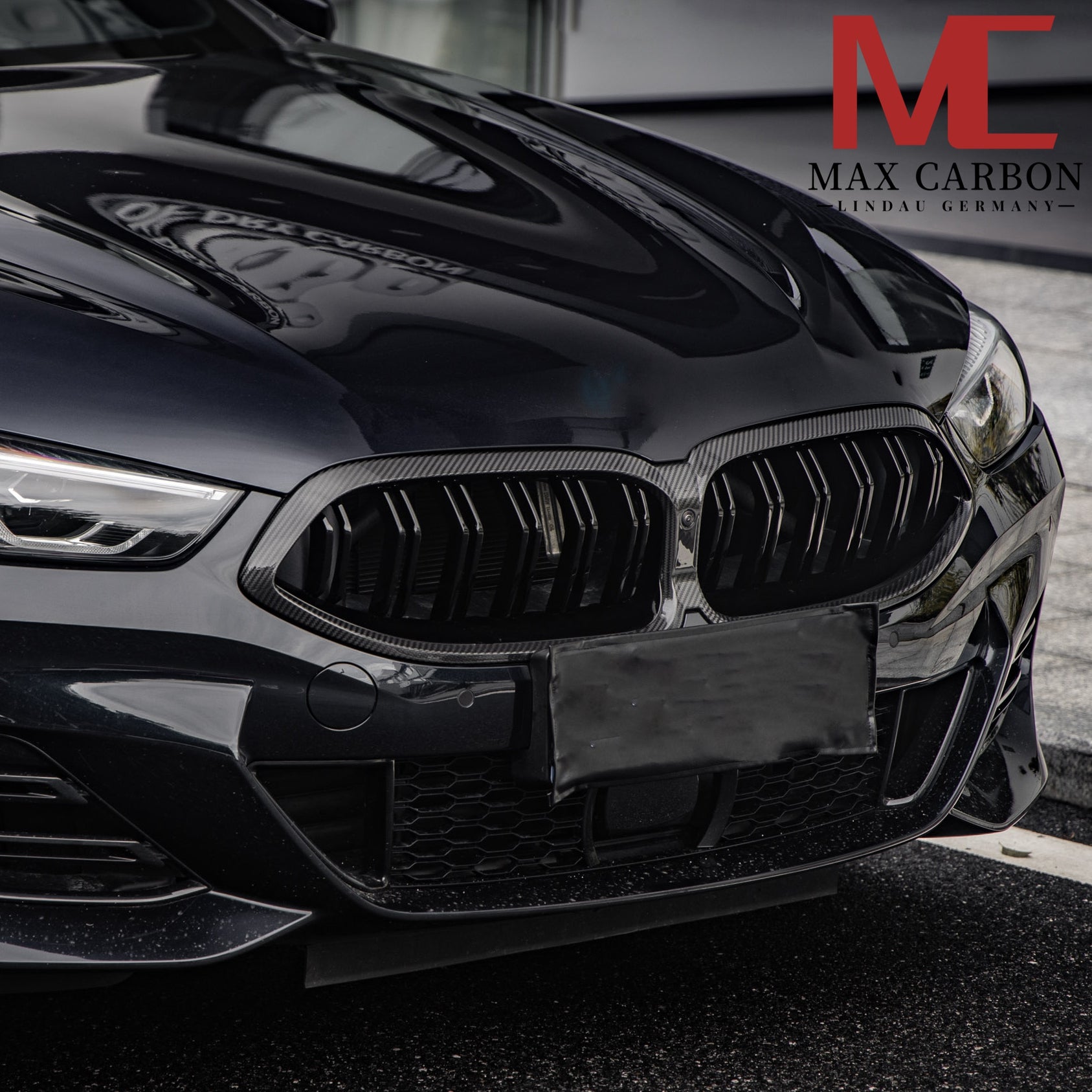 Max Carbon Dry Carbon Kühlergrill Nieren für BMW 8er G14 G15 G16 LCI, sportliches Design, hochwertige Carbon-Optik