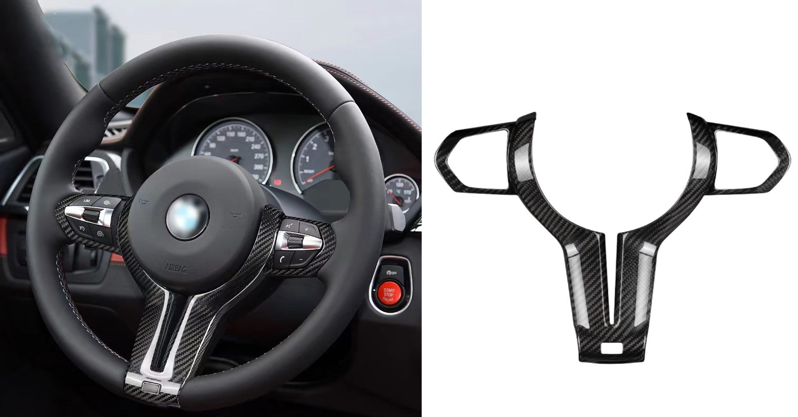 Carbon Lenkrad Blende - passend für BMW M2/M3/M4/M5/M6/X5M/X6M - Getsdowned
