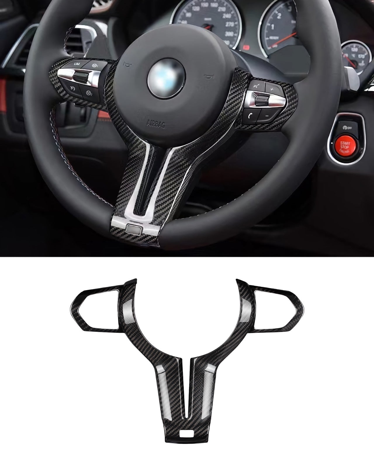 Carbon Lenkrad Blende - passend für BMW M2/M3/M4/M5/M6/X5M/X6M - Getsdowned