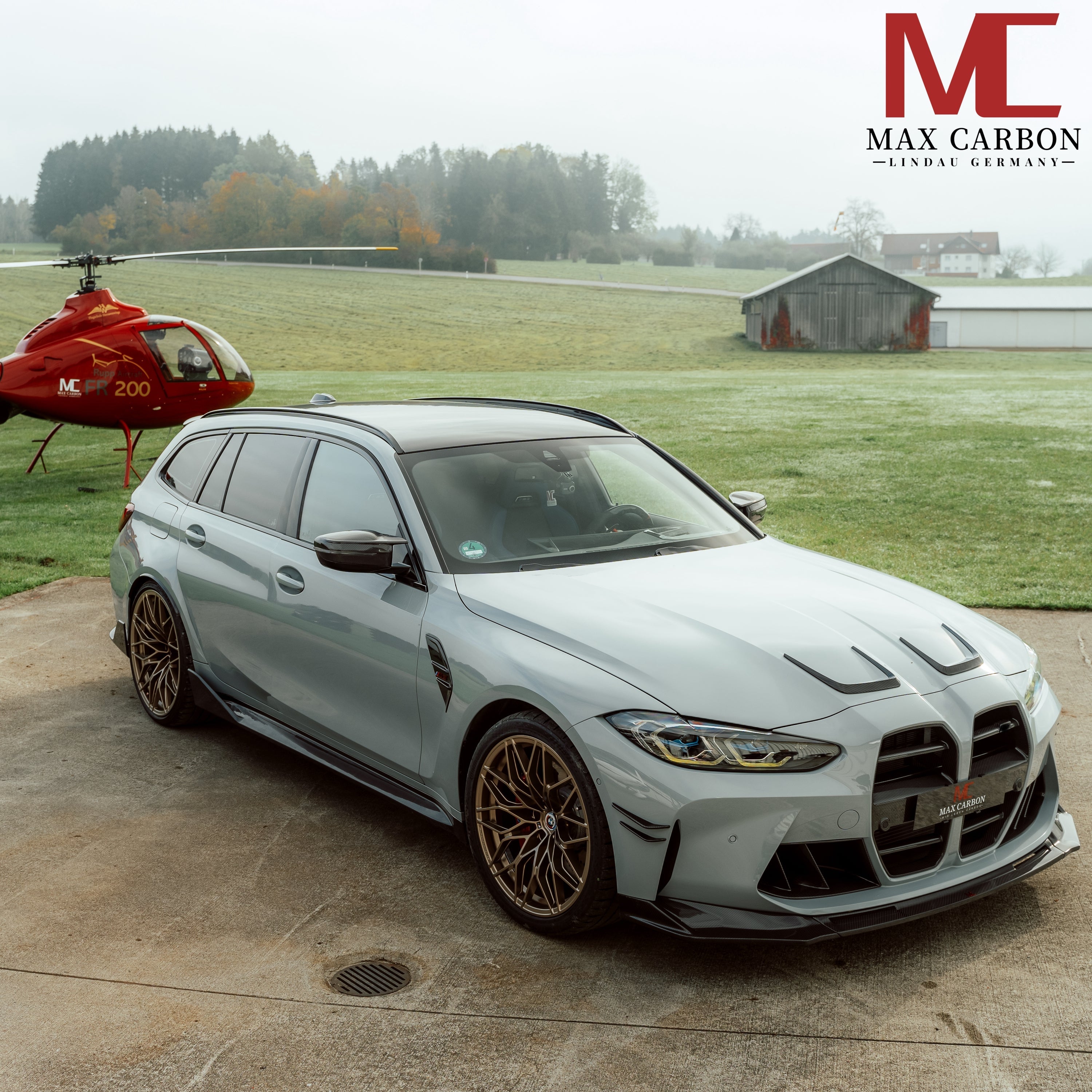Dry Carbon Motorhauben Aufsatz "SQ-Style" für BMW M3 G80 G81 / M4 G82 G83 - Getsdowned