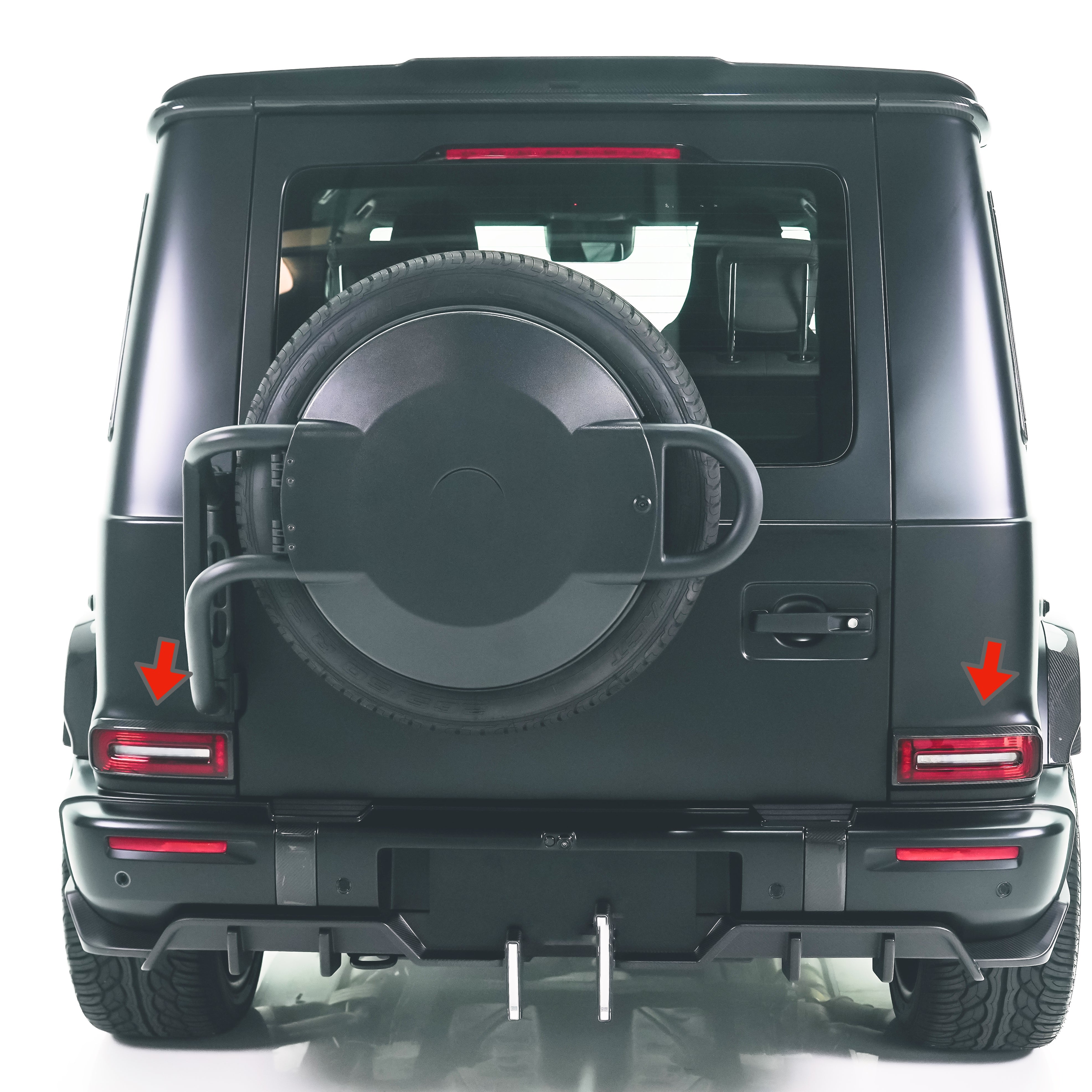 Dry Carbon Heckscheinwerfer Cover passend für Mercedes Benz G-Klasse W465 - Getsdowned