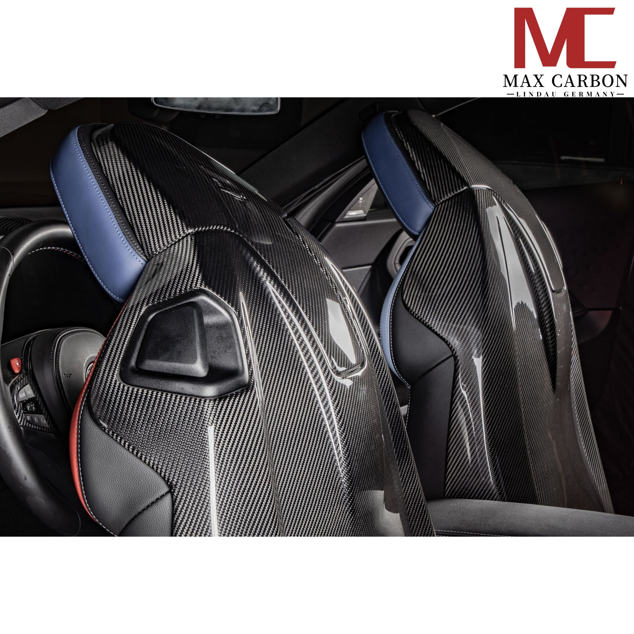 Dry Carbon Sitzcover V1 Sportsitz passend für BMW M2 G87 / M4 G82 G83 - Getsdowned