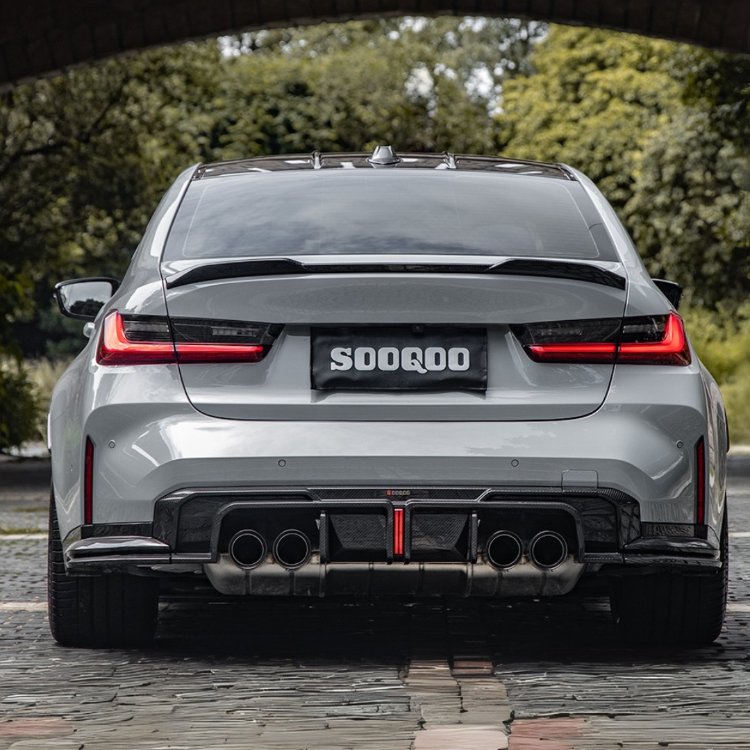 Dry Carbon Heckdiffusor mit Bremslicht passend für BMW M3 G80 G81 & M4 G82 G83 - Getsdowned