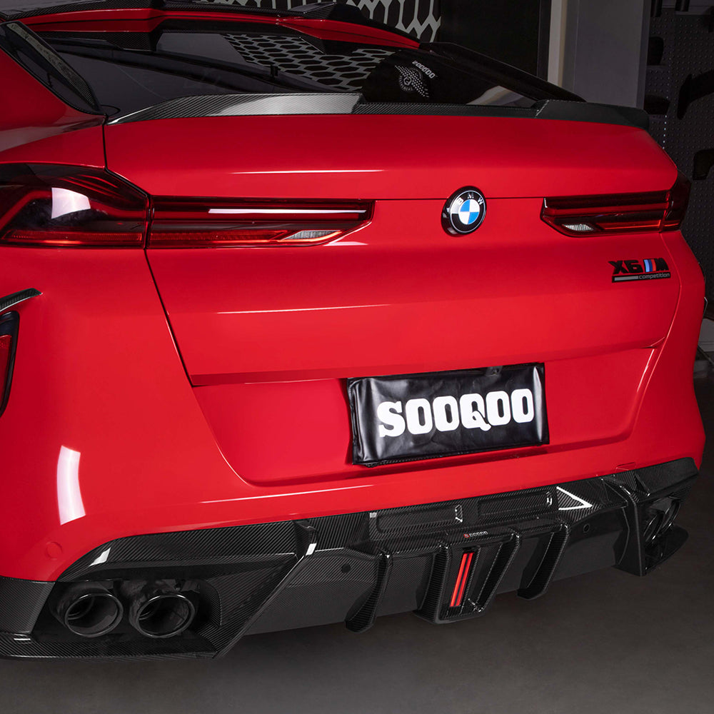 Dry Carbon Heckdiffusor mit LED Bremslicht passend für BMW X6M F96 - Getsdowned