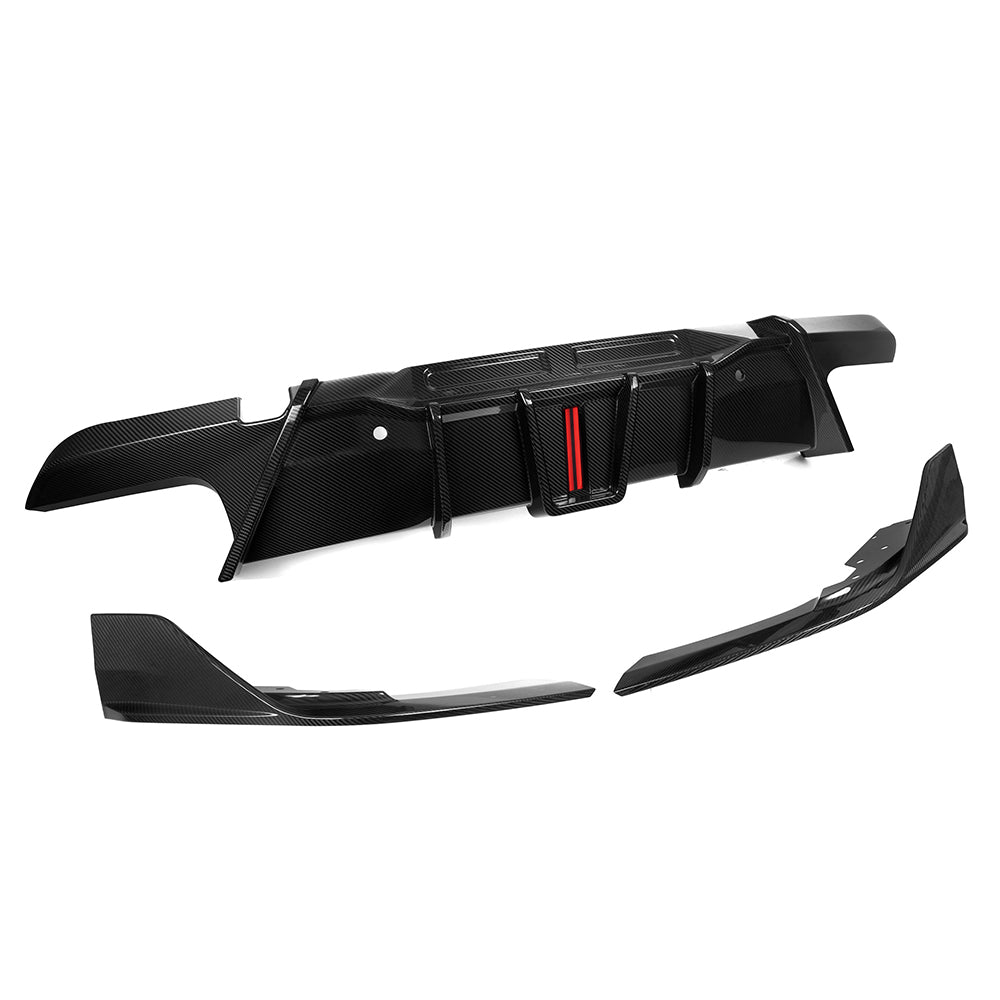 Dry Carbon Heckdiffusor mit LED Bremslicht passend für BMW X6M F96 - Getsdowned