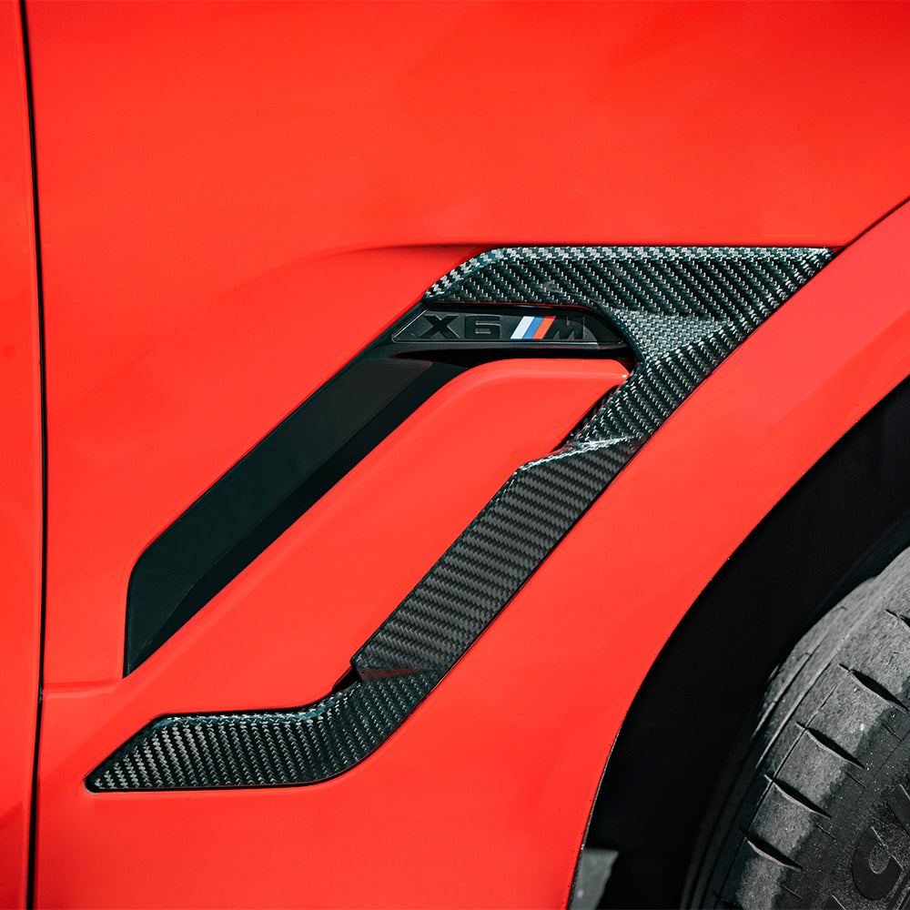 Dry Carbon Kotflügel Aufsätze passend für BMW X6M F96 LCI - Getsdowned