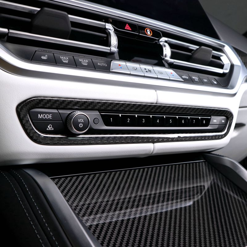 Dry Carbon Klimaanlage Cover Blenden für BMW M3 G80 G81 / M4 G82 G83 mit echtem Leder Ausstattung