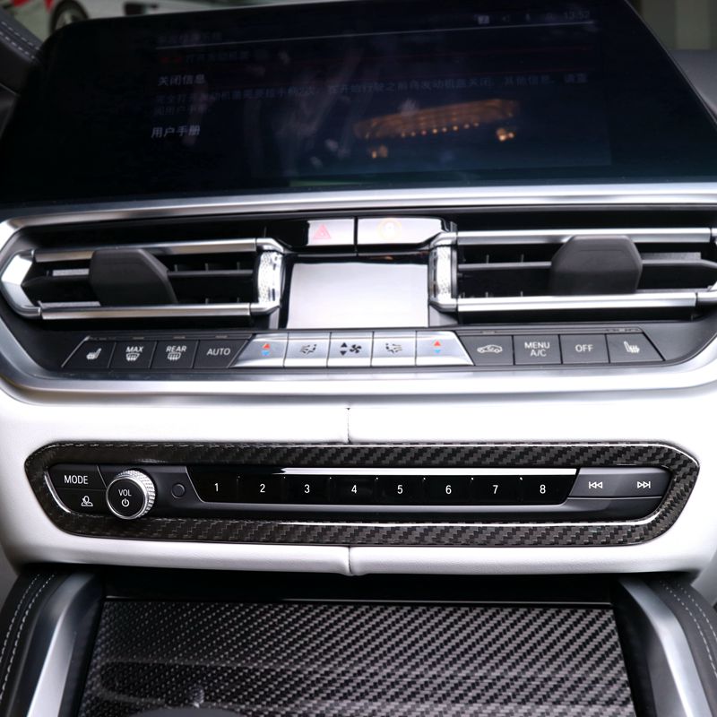 Dry Carbon Klimaanlage Cover Blenden für BMW M3 G80 G81 / M4 G82 G83 mit echtem Leder Ausstattung