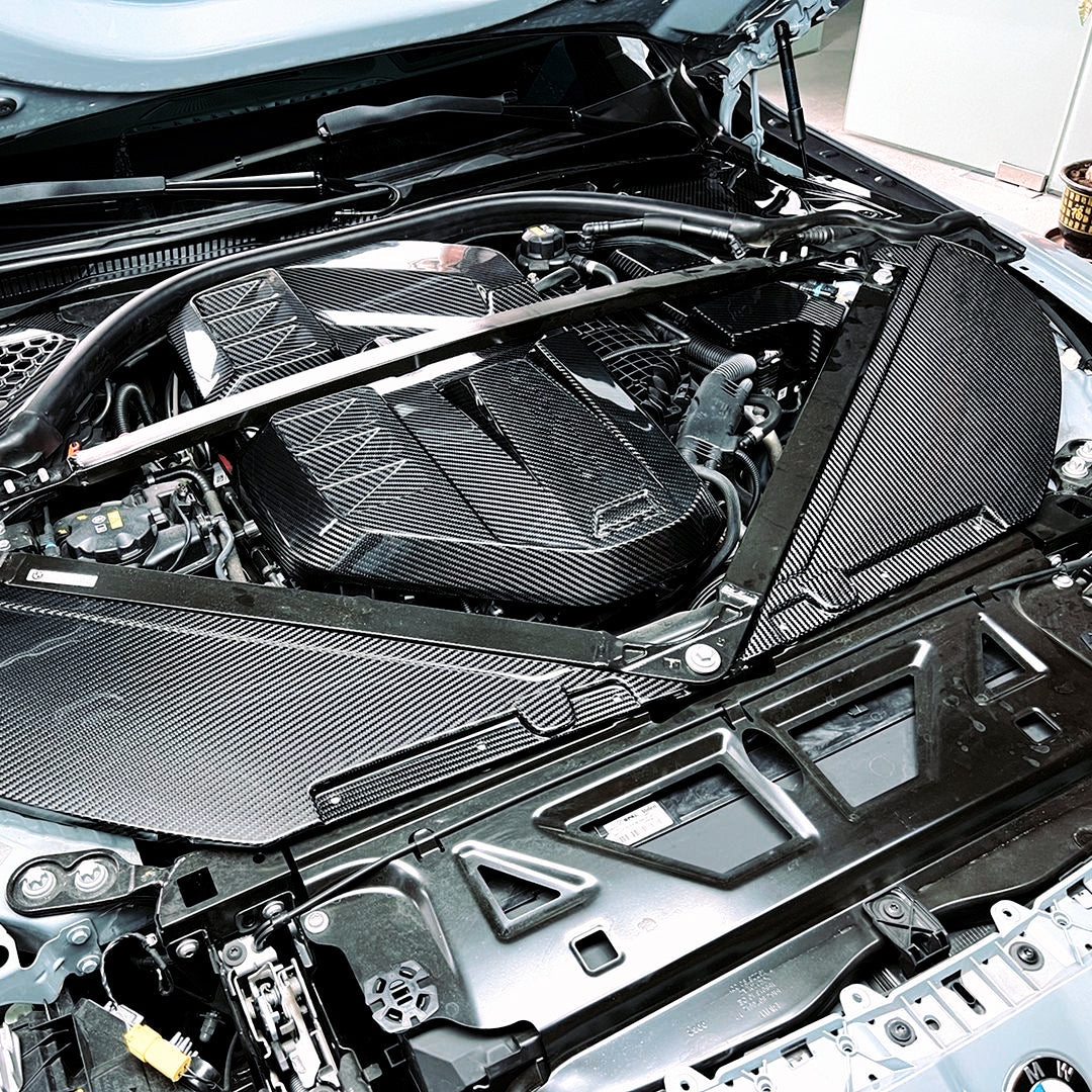 Dry Carbon Motorraum Abdeckung für BMW M2 M3 M4 G80 G81 G82 G83