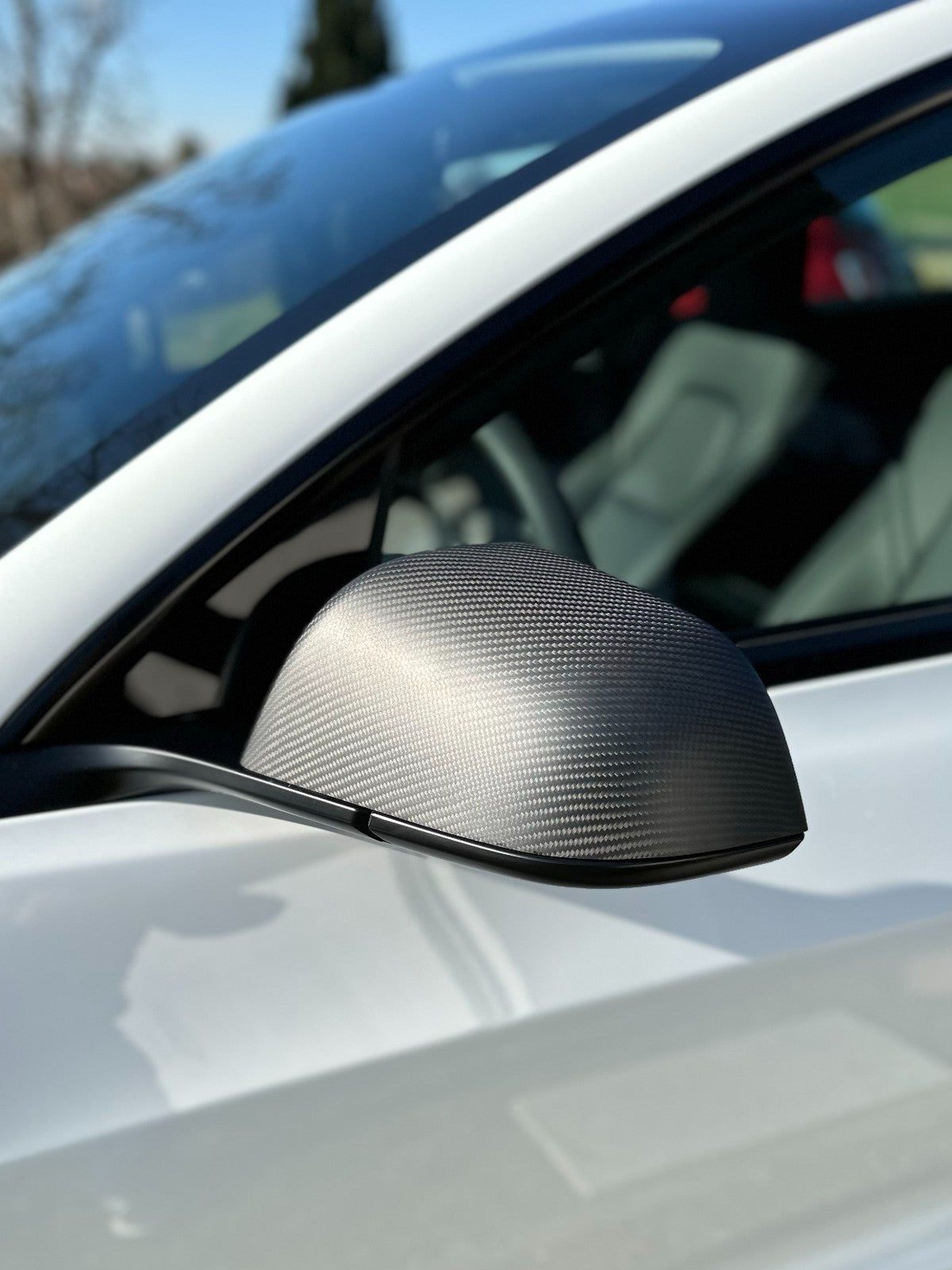 DRY CARBON Performance Aufsatz Spiegelkappen Mirror Cover für Tesla Model Y