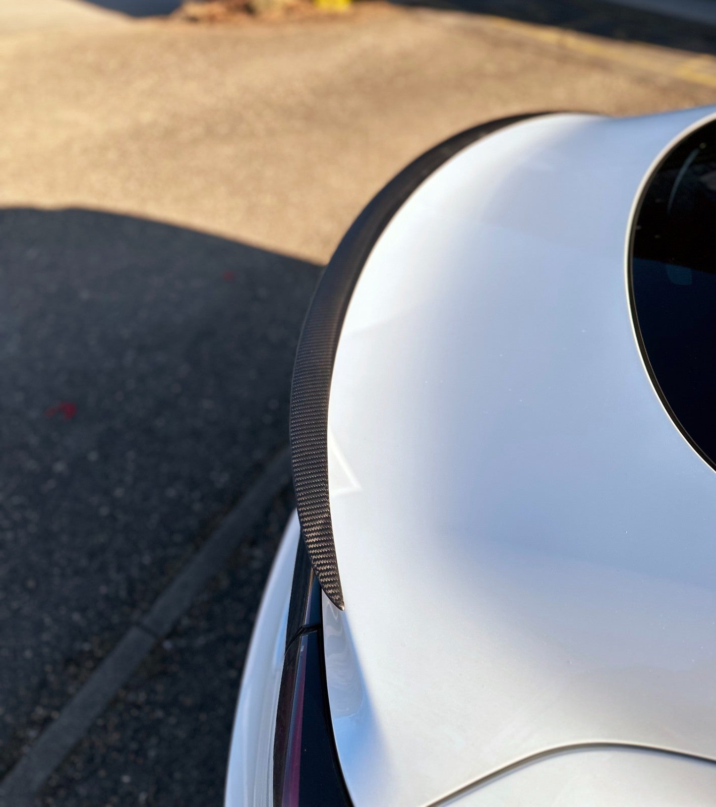 MAX CARBON Performance  Abrisskannte Lippe Heckspoiler rear Spoiler für TESLA MODEL 3